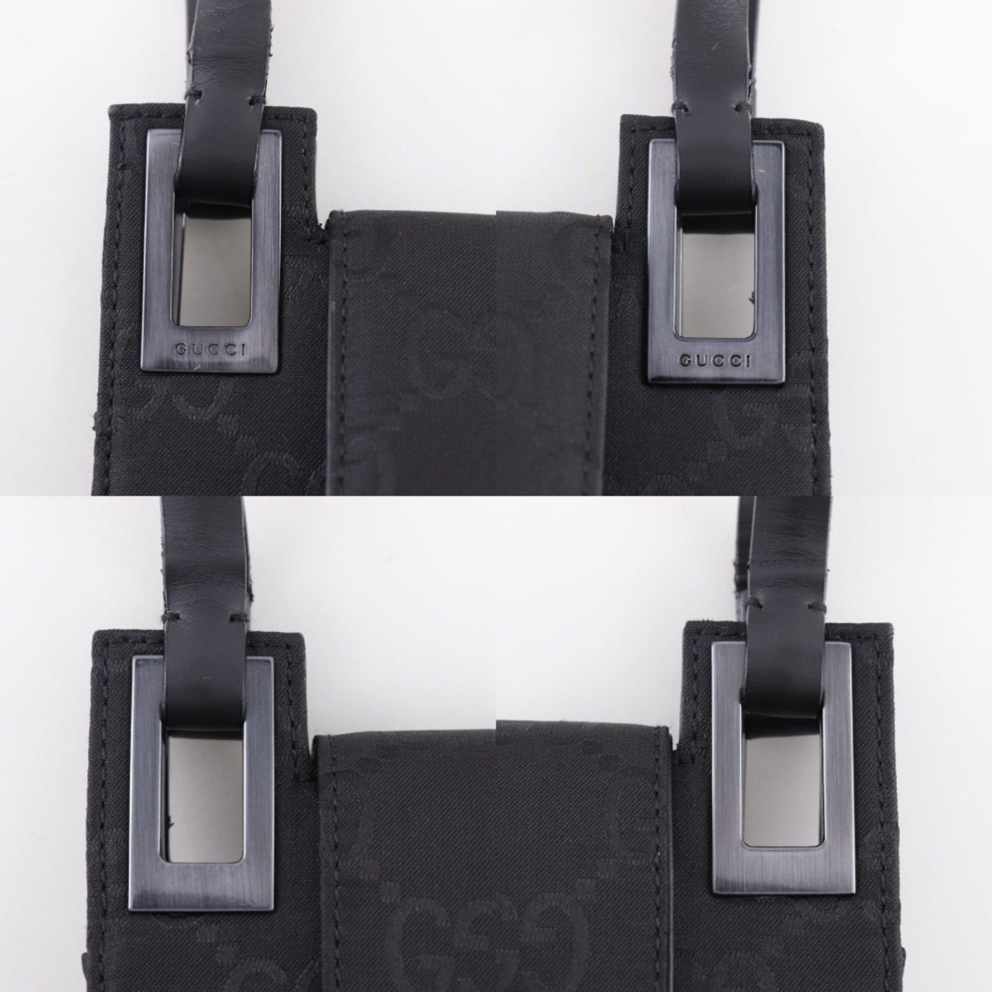Gucci Gucci GG Tote Bag 001.3068 Satin Black A5 Type Women's Size ONE SIZE - 9 Thumbnail