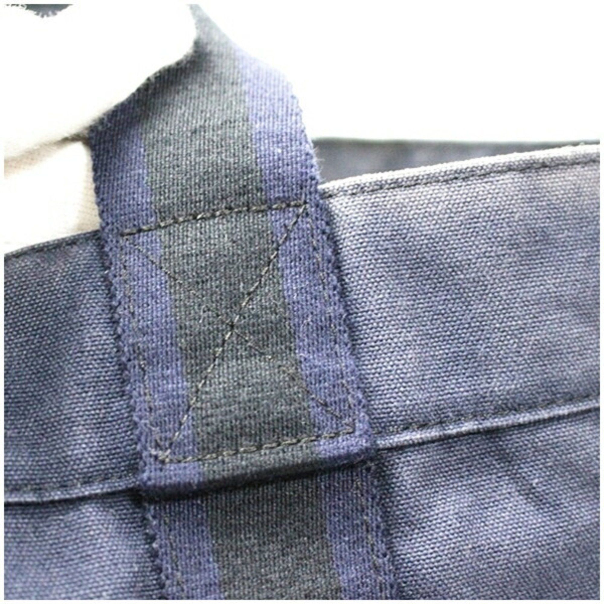 Hermes Hermes Hermès Foul Tou MM Canvas Tote Bag, Navy x Black Two-Tone, for Men and Women Size ONE SIZE - 7 Thumbnail