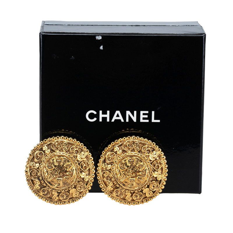 Chanel Chanel Chanel Coco Mark Round Earrings Metal Earrings DUTY FREE for USA Size ONE SIZE - 5 Thumbnail