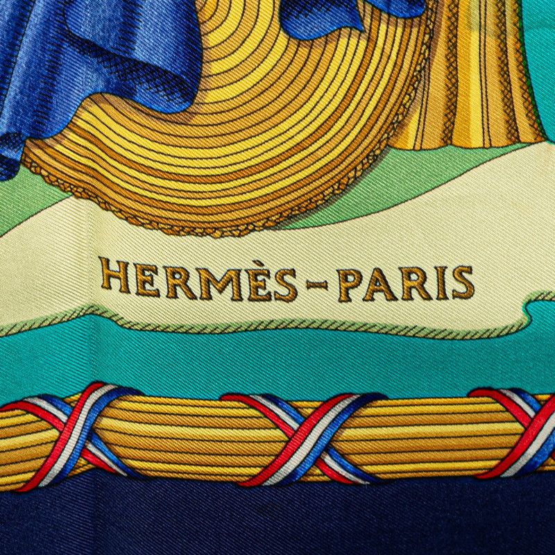 Hermes Hermes Hermes 1789 LIBERTE EGALITE FRATERNITE REPUBLIQUE FRANCAISE Silk Scarf Others Scarf DUTY FREE for USA Size ONE SIZE - 3 Thumbnail