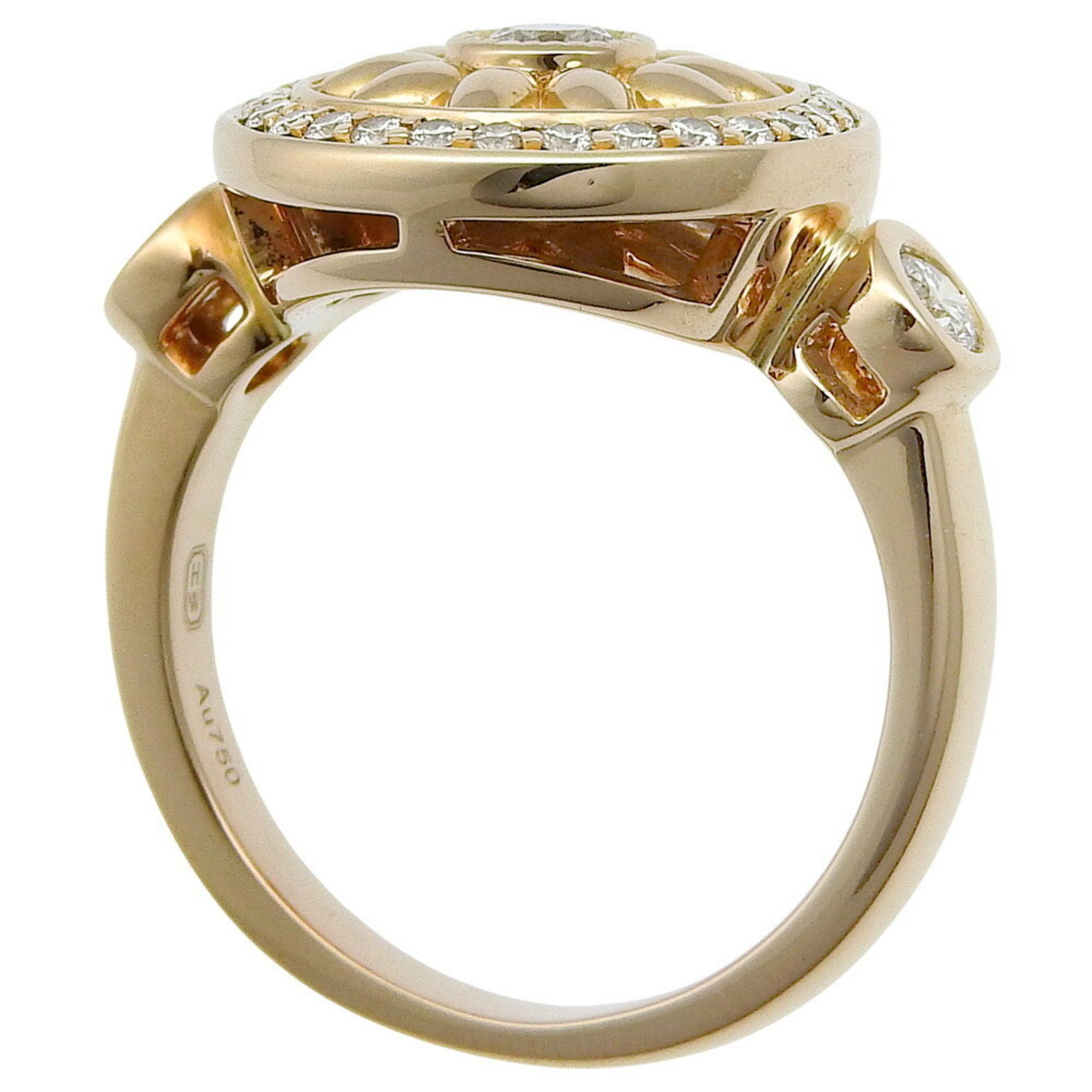 Harry Winston Harry Winston, Winston Gate, size 7.5, Rosette Circle Ring, FRDRRD1MWG, 18K Yellow Gold with Diamonds, approximately 6.7g, Women's Size ONE SIZE - 3 Thumbnail