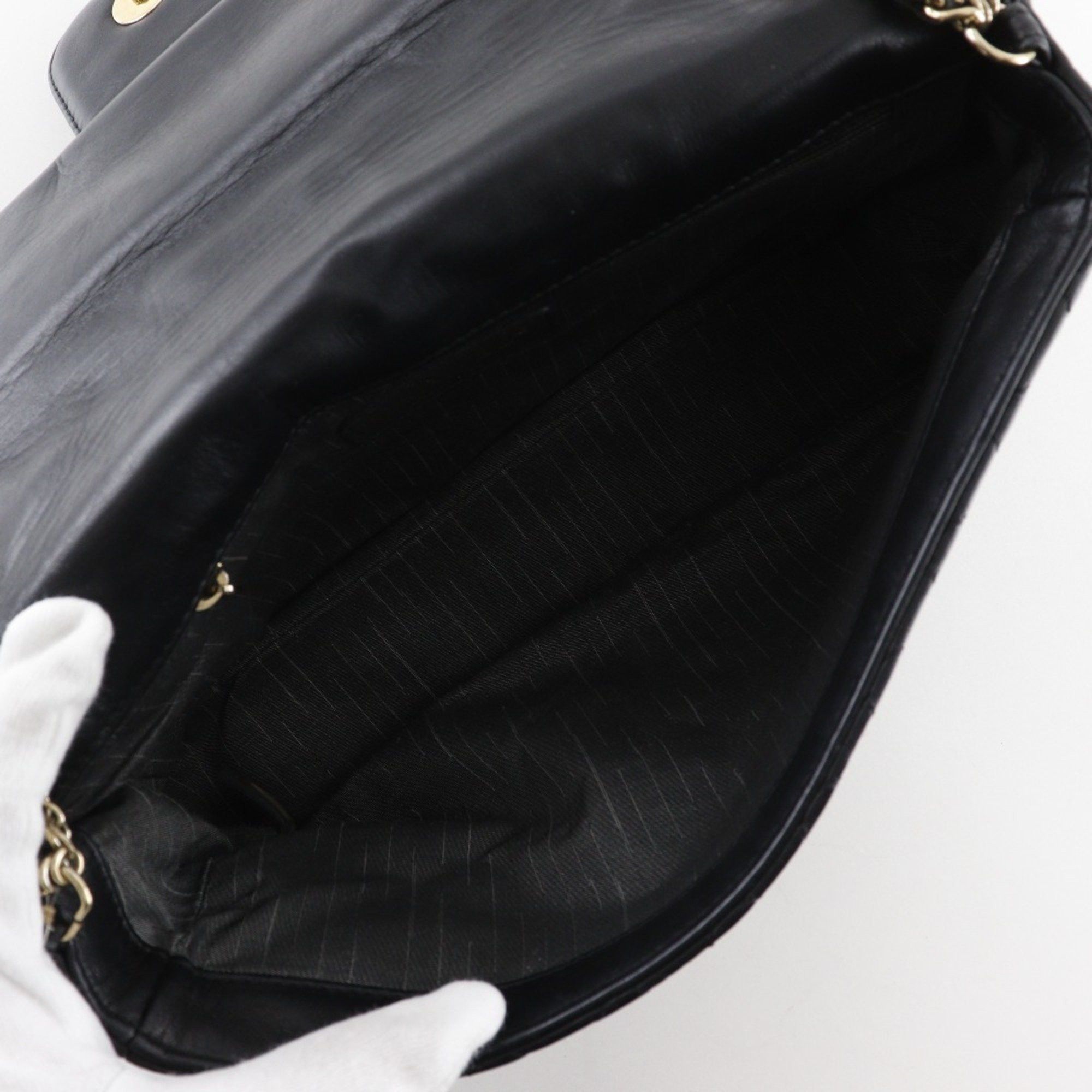 Chanel CHANEL Westminster Shoulder Bag, Chain Matelasse, A39011, Lambskin with Faux Pearl, Black, Women's Size ONE SIZE - 5 Thumbnail