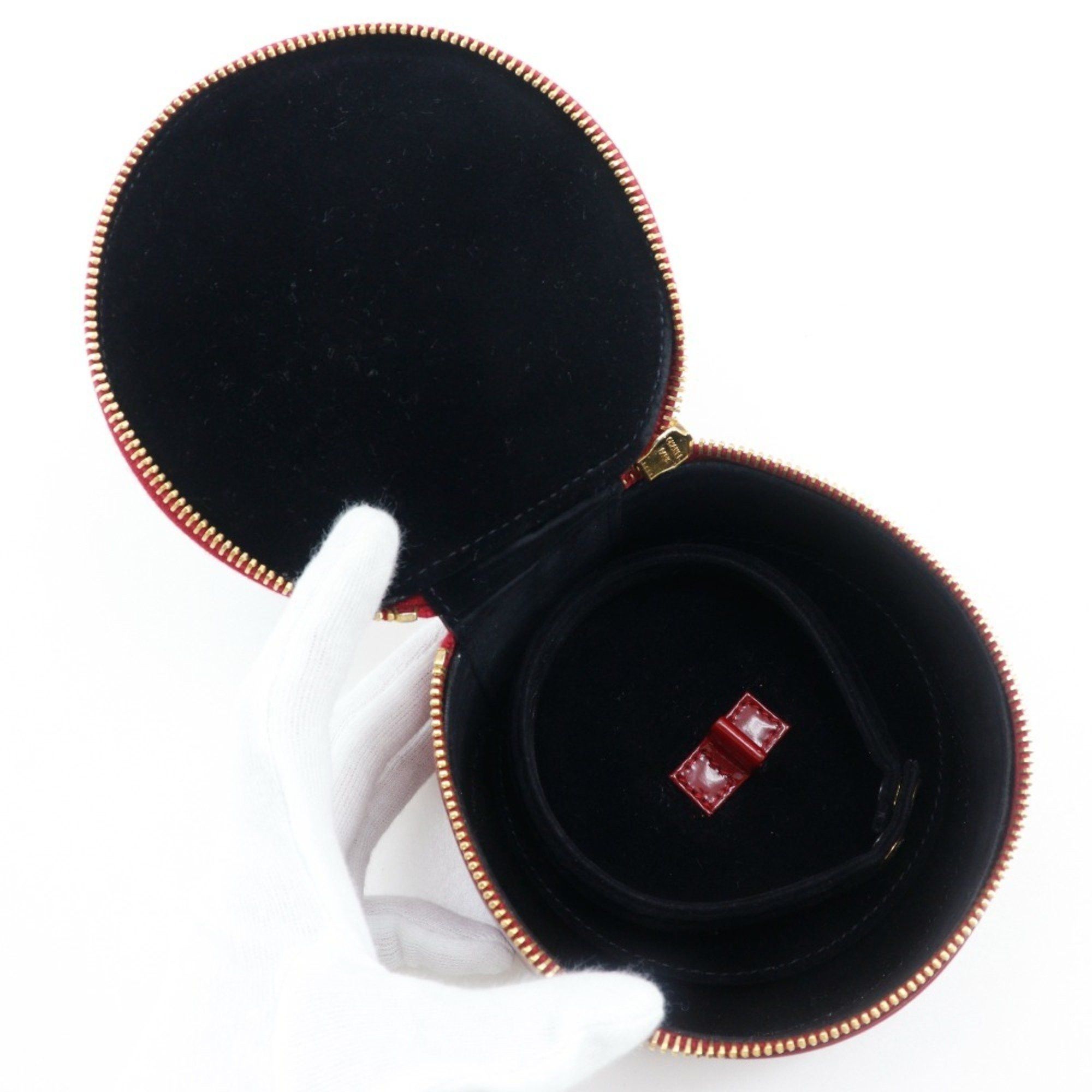 Chanel CHANEL COCO Mark Pouch Case, Enamel, Red, Women's Size ONE SIZE - 6 Thumbnail