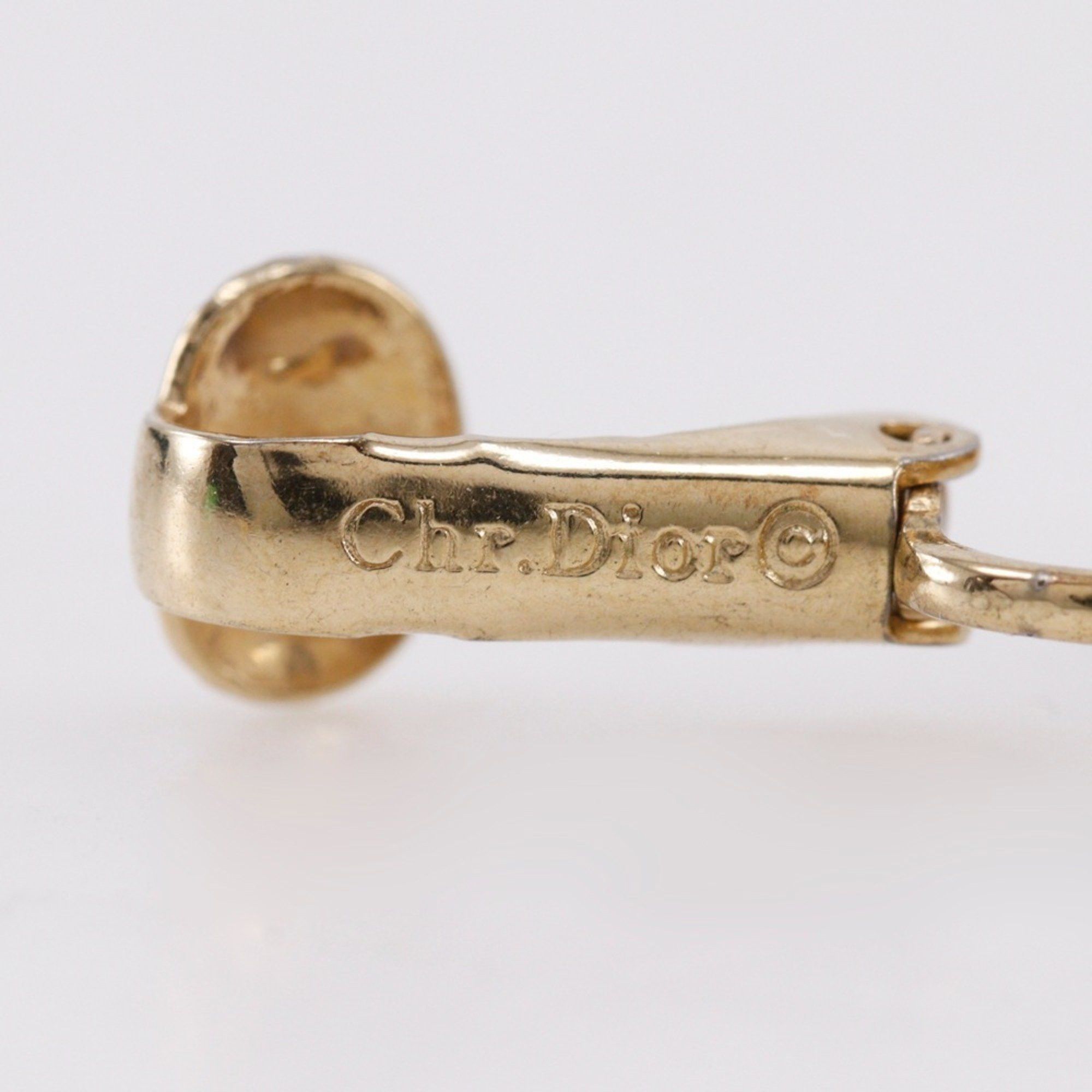 Dior Christian Dior Gold-Plated Earrings, Approx. 5.8g, Women's Size ONE SIZE - 8 Thumbnail