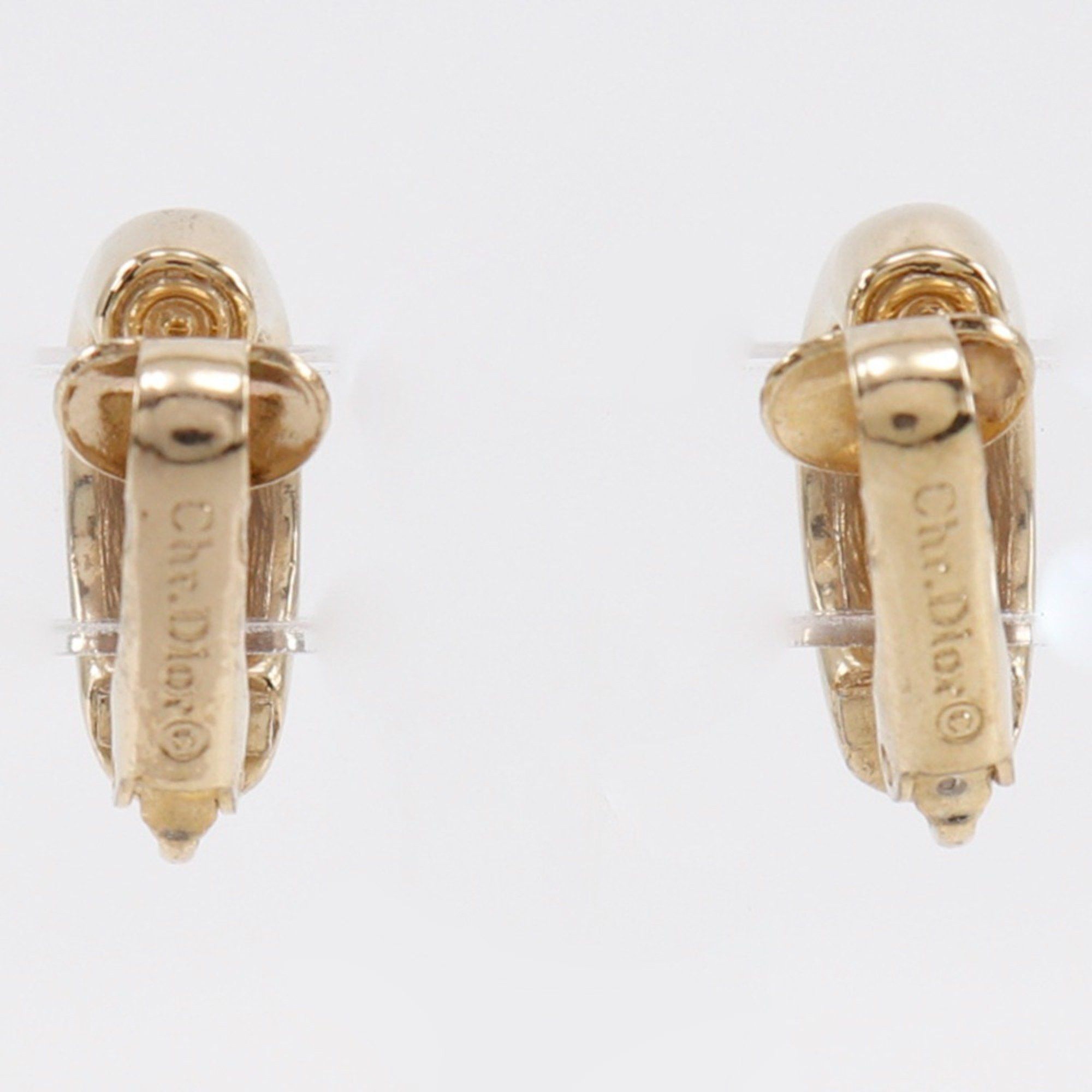 Dior Christian Dior Gold-Plated Earrings, Approx. 5.8g, Women's Size ONE SIZE - 3 Thumbnail