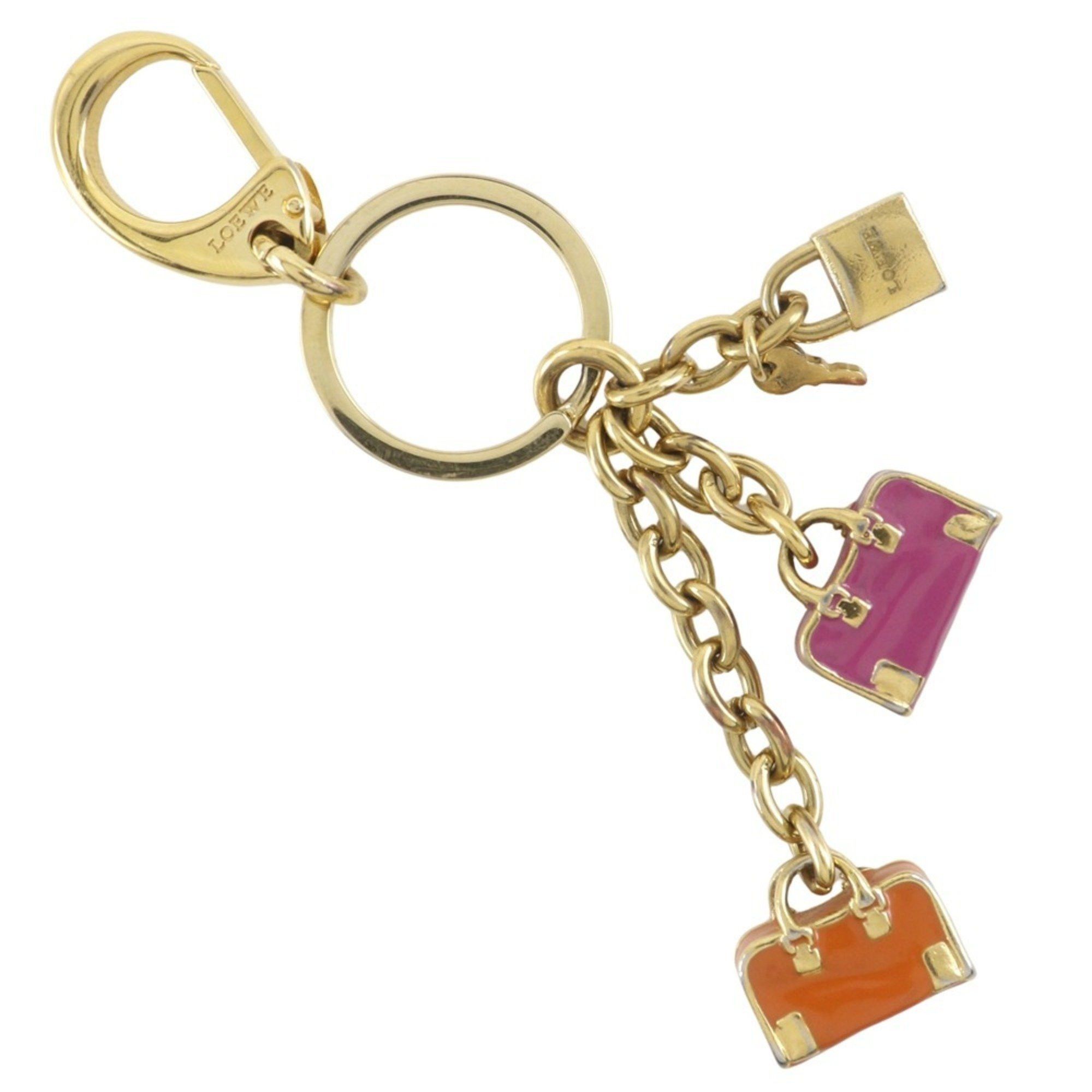 Loewe LOEWE Anagram Keychain Bag Charm, Gold Plated, Women's, S180925741 Size ONE SIZE - 2 Thumbnail