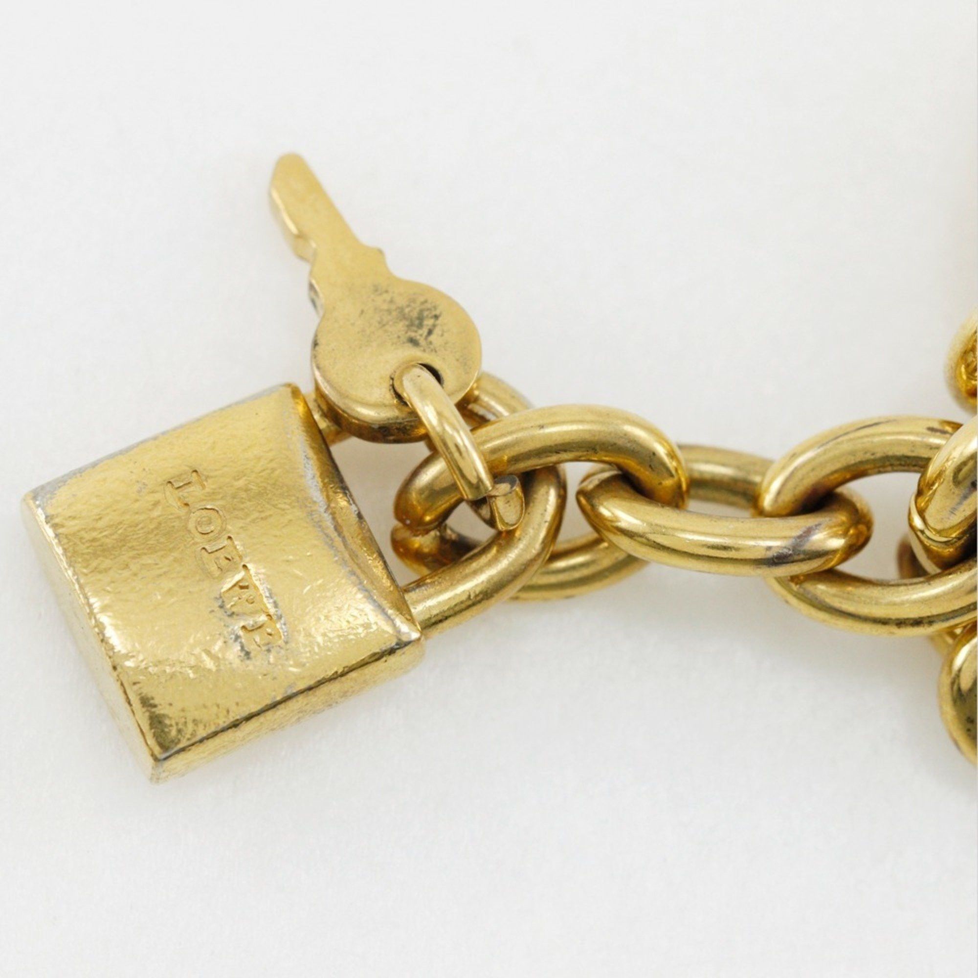 Loewe LOEWE Anagram Keychain Bag Charm, Gold Plated, Women's, S180925741 Size ONE SIZE - 11 Thumbnail
