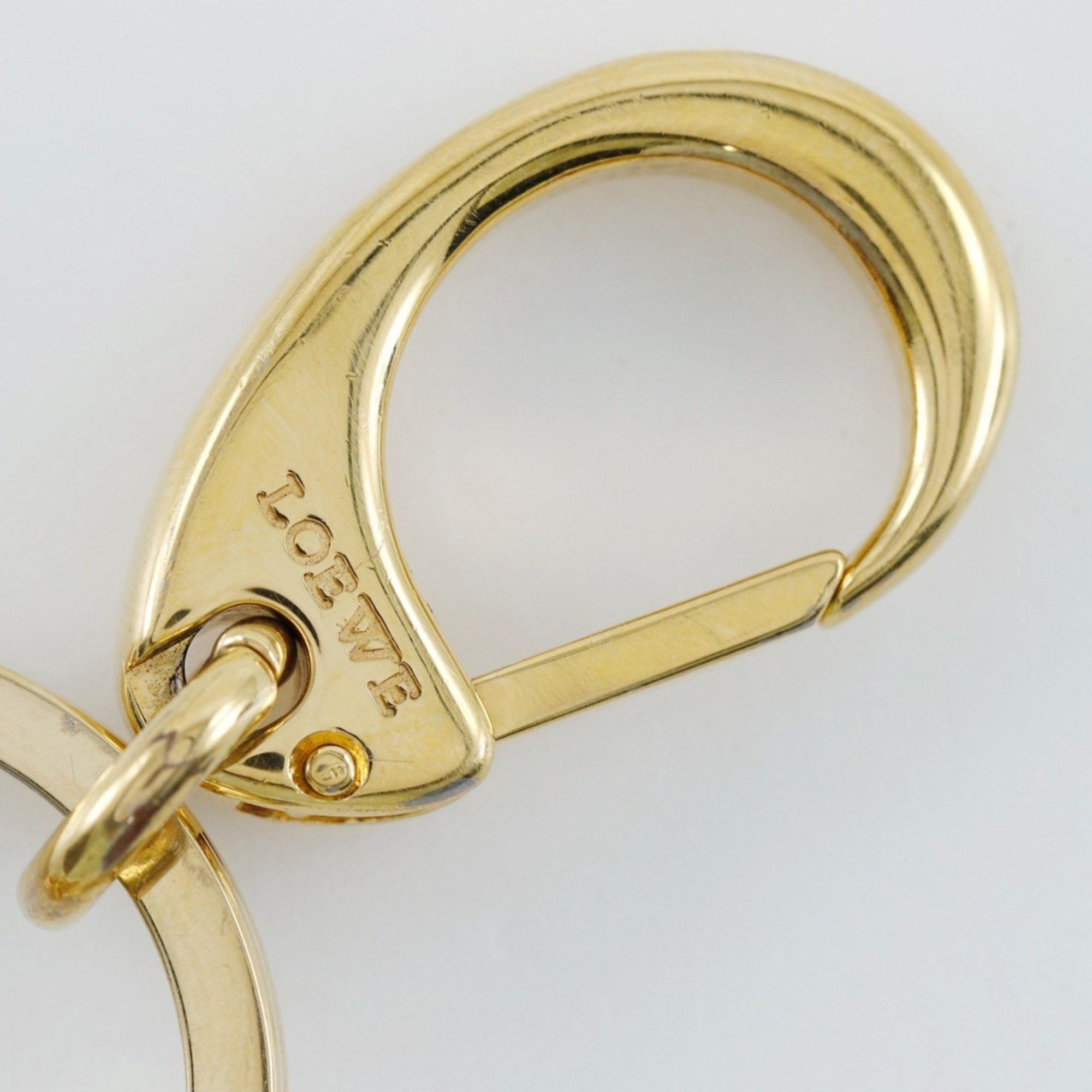Loewe LOEWE Anagram Keychain Bag Charm, Gold Plated, Women's, S180925741 Size ONE SIZE - 3 Thumbnail
