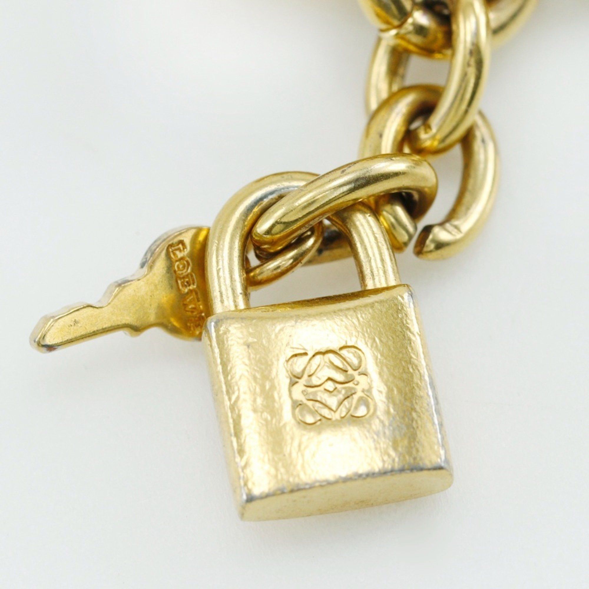 Loewe LOEWE Anagram Keychain Bag Charm, Gold Plated, Women's, S180925741 Size ONE SIZE - 12 Thumbnail