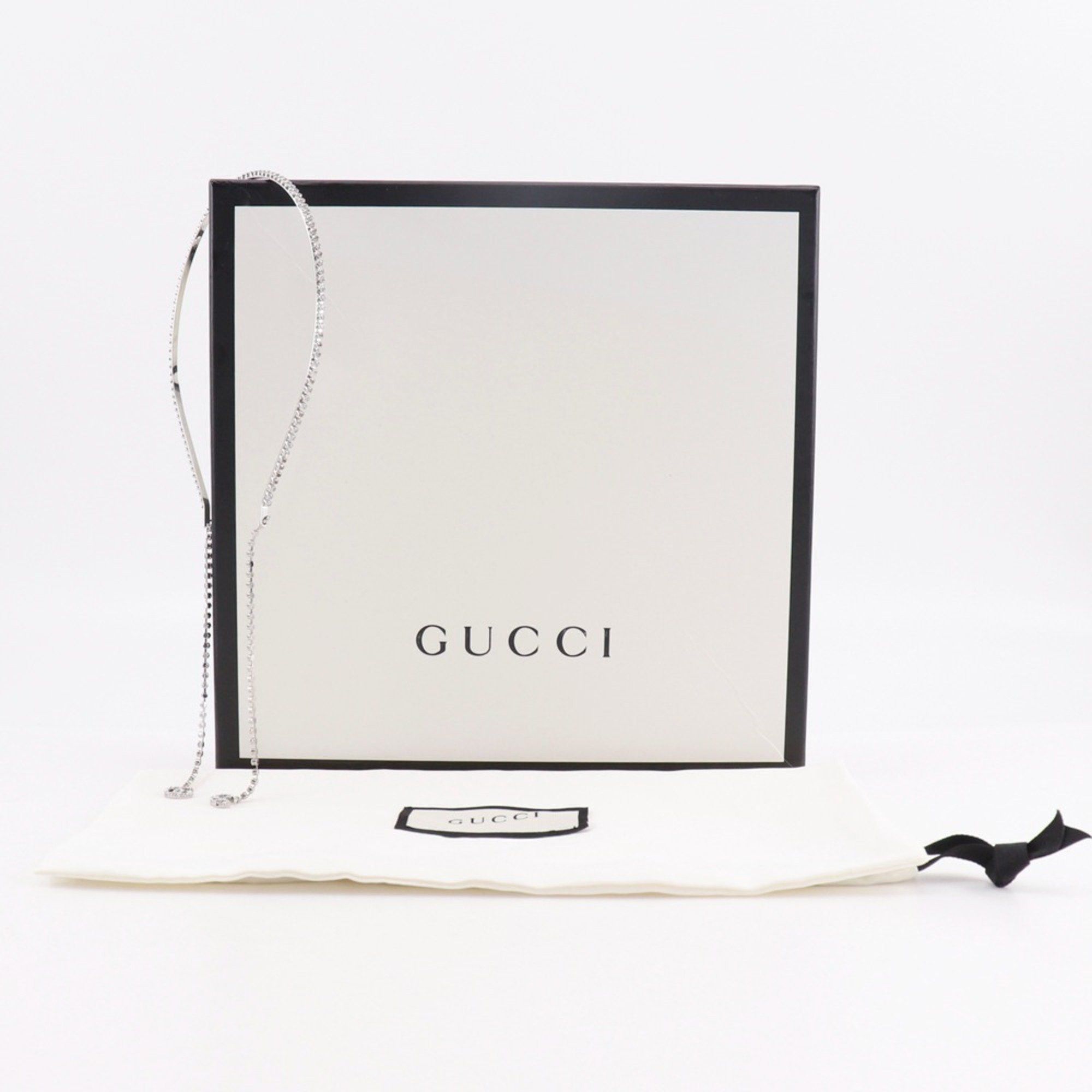 Gucci Gucci GG x Rhinestone Silver Headband for Women Size ONE SIZE - 10 Thumbnail
