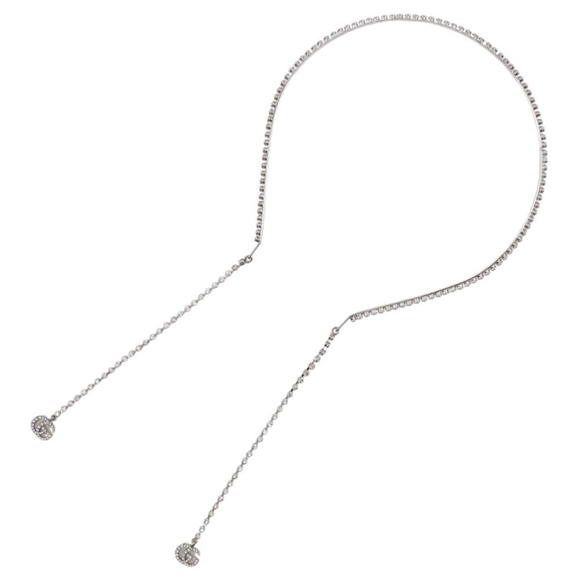 Gucci Gucci GG x Rhinestone Silver Headband for Women Size ONE SIZE - 2 Thumbnail