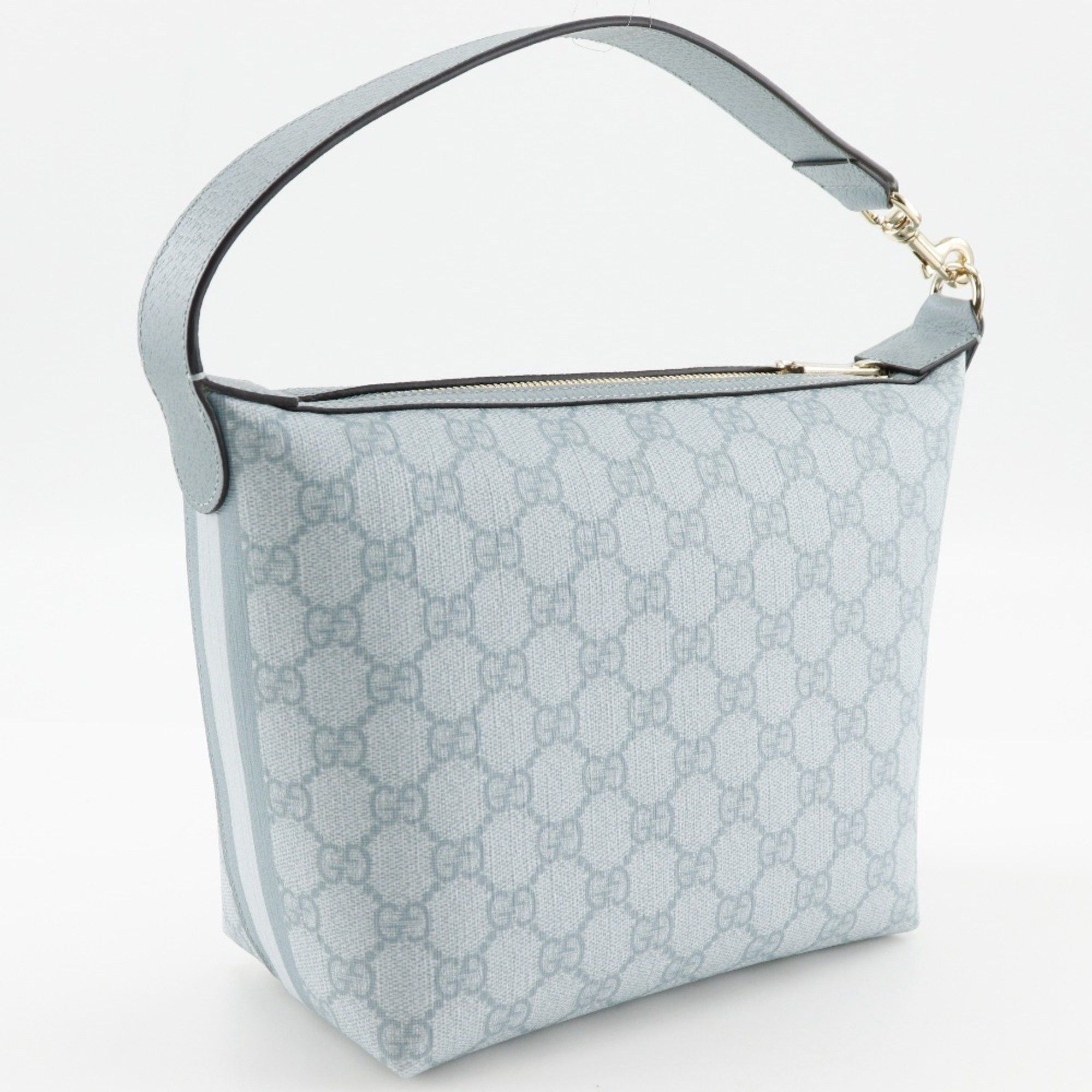 Gucci Gucci Ophidia Super Mini Shoulder Bag 795170 FAD09 8741 in GG Supreme Canvas, Dusty Blue. Women's. S173025653. Size ONE SIZE - 3 Thumbnail
