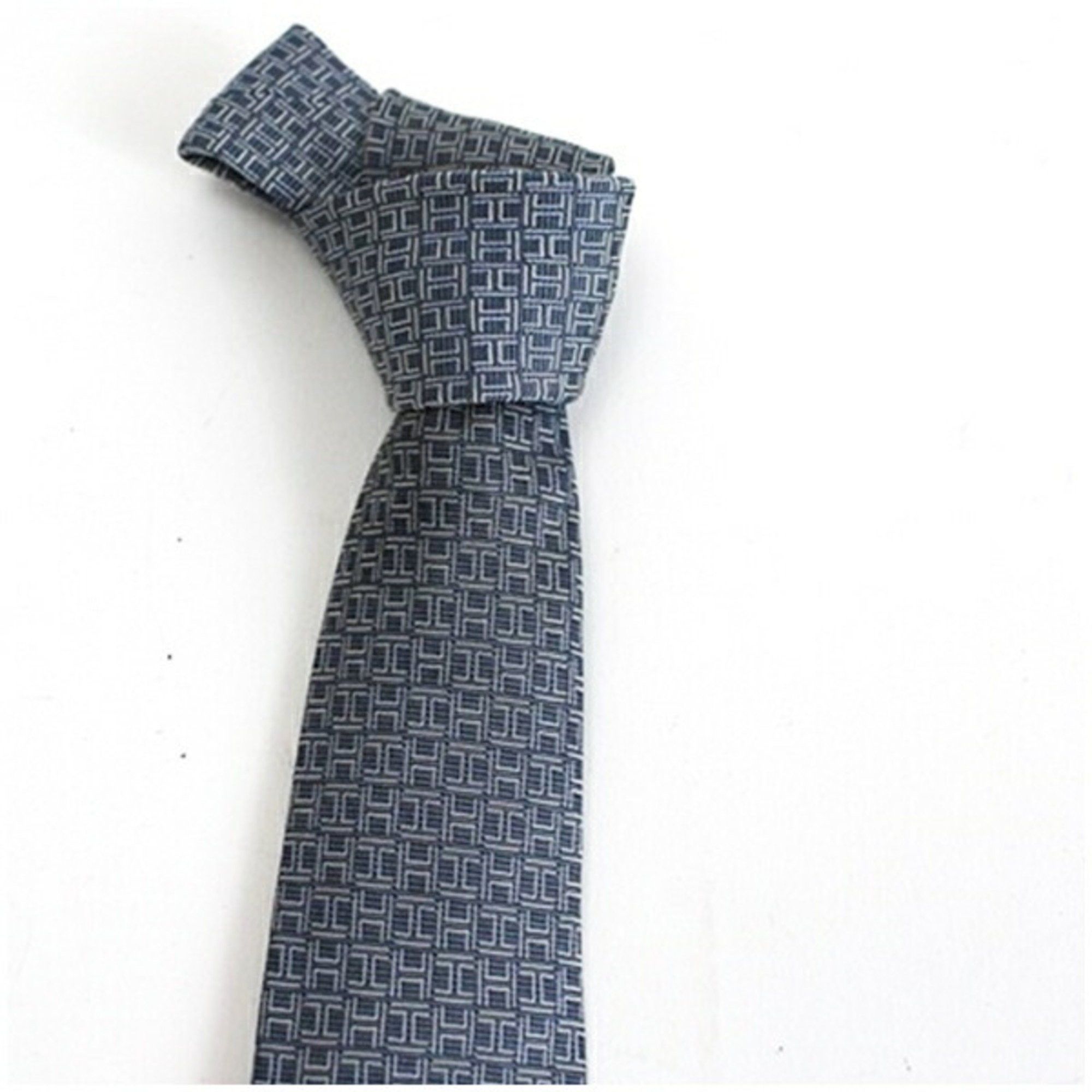 Hermes Hermes Hermès silk tie, H pattern, slim fit, for men Size ONE SIZE - 6 Thumbnail