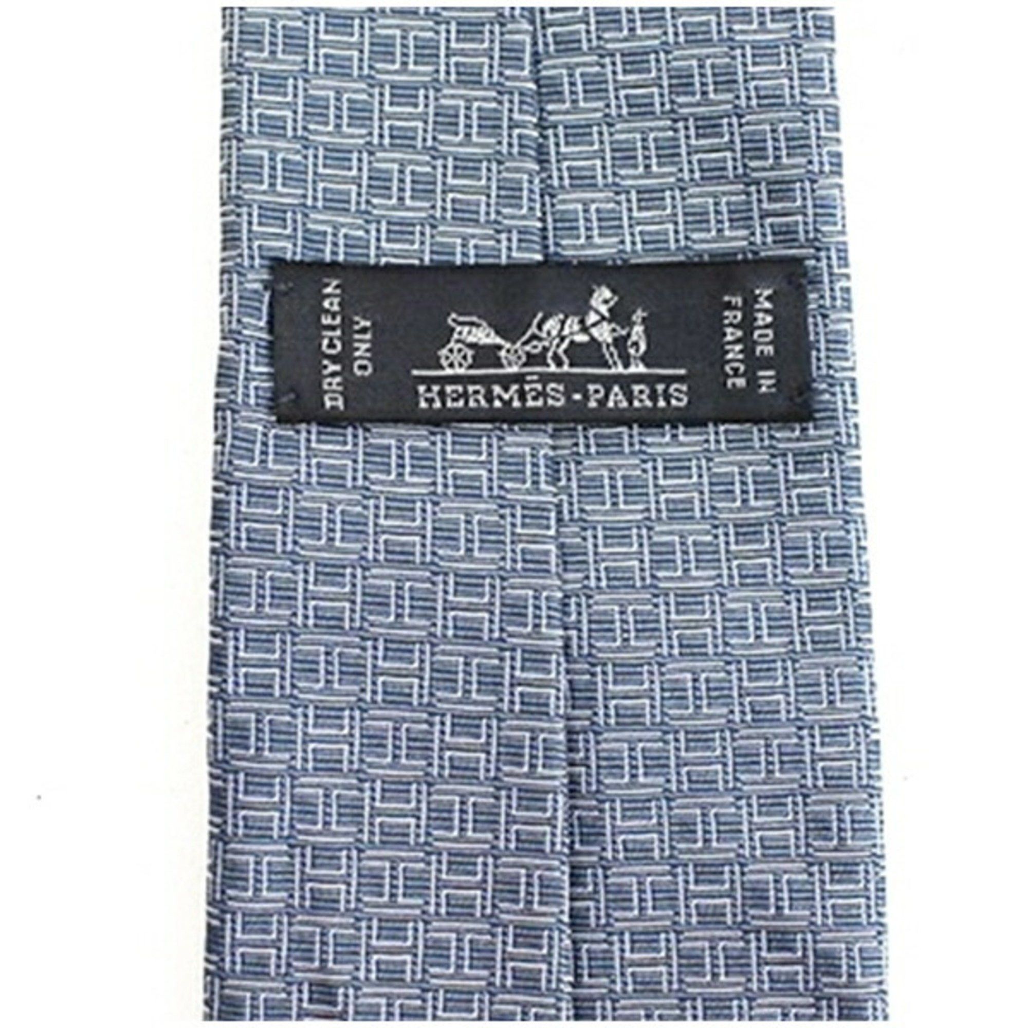 Hermes Hermes Hermès silk tie, H pattern, slim fit, for men Size ONE SIZE - 4 Thumbnail