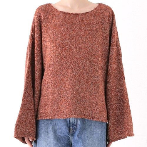 Other Other BASERANGE SEIRA PULLOVER Organic Cotton Sweater Cotton Tops KNSEP-CO-AU24 DUTY FREE for USA Size ONE SIZE - 4 Thumbnail