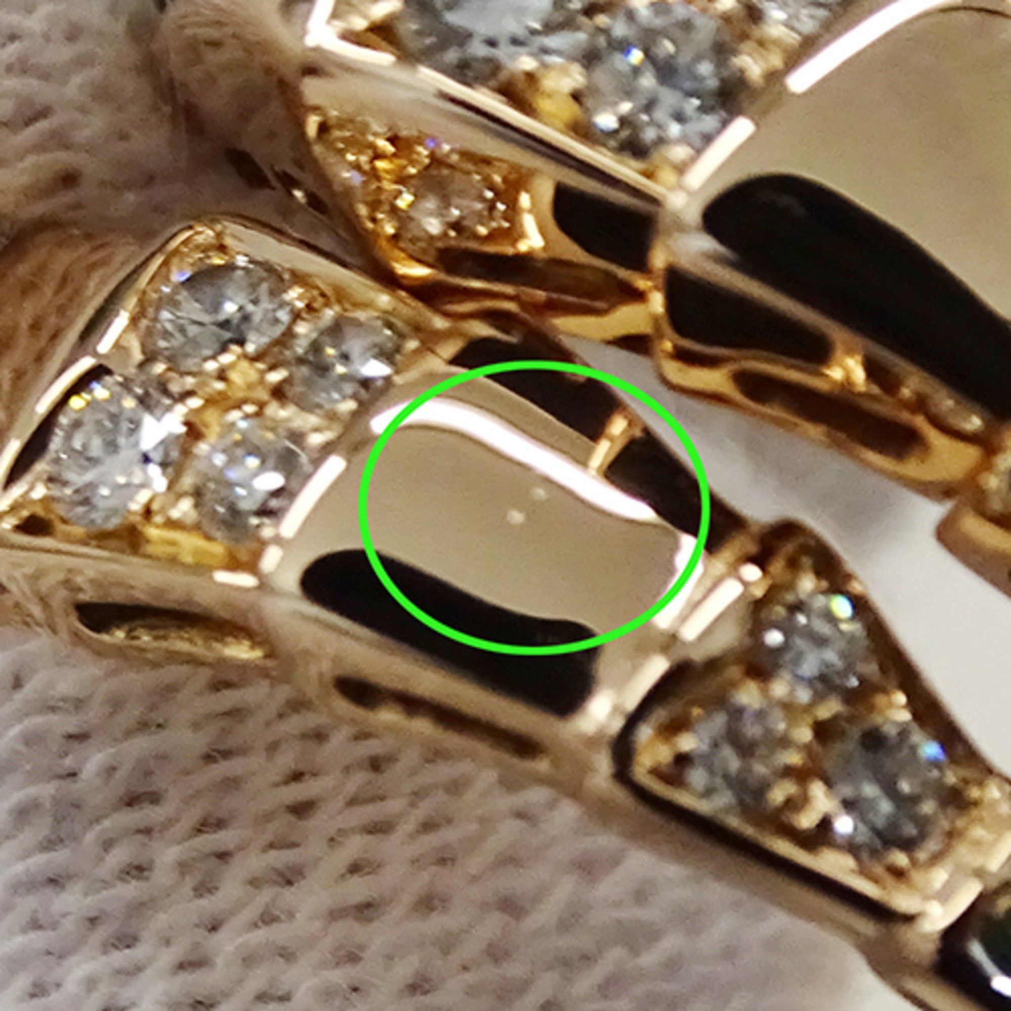 Bvlgari BVLGARI Serpenti Viper Ring, 750PG Onyx and Diamond, Men's Women's, Pink Gold, Polished, Size M (Approx. 11) Size ONE SIZE - 8 Thumbnail