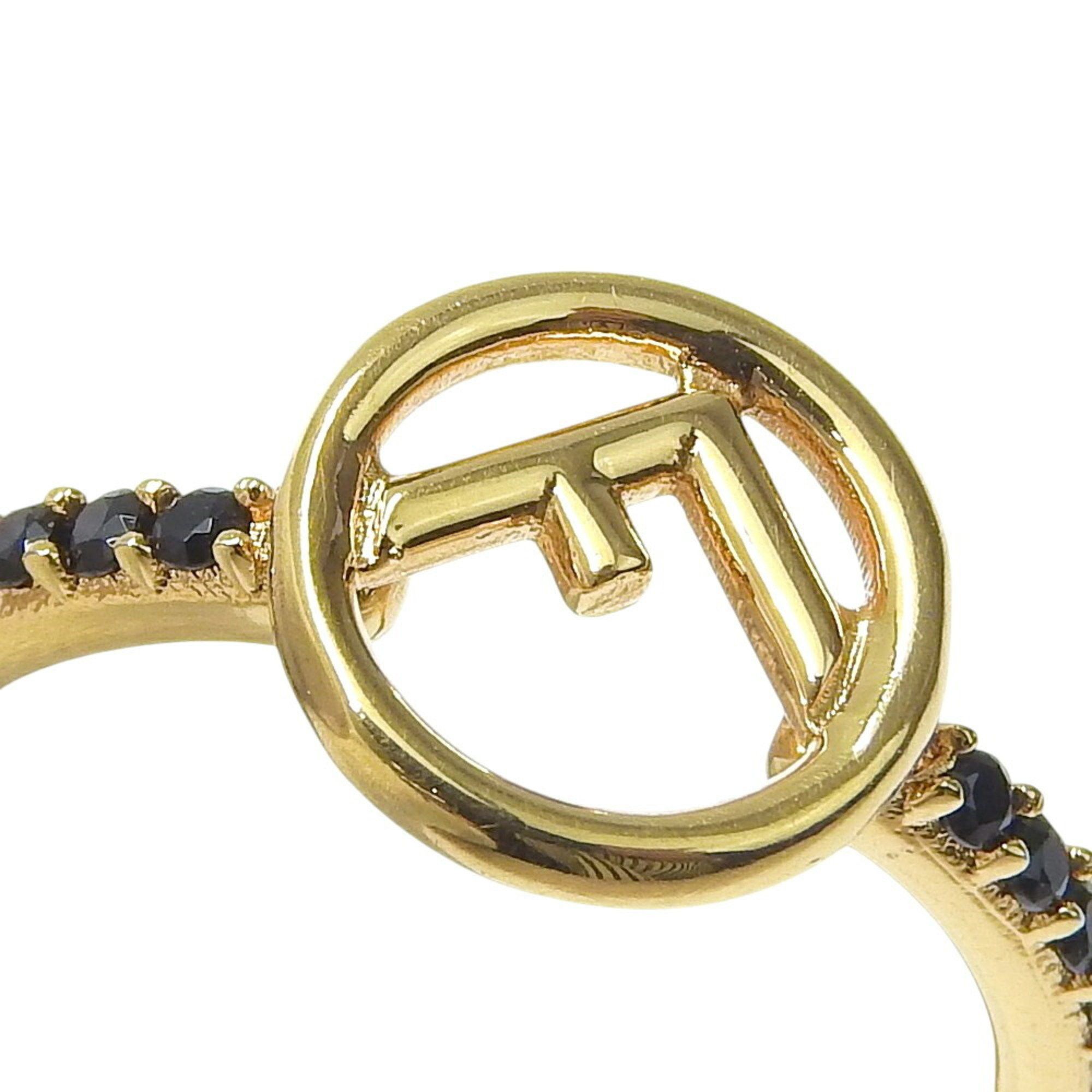 Fendi FENDI F Is Ring, GP Black Stone, Size 12, Size ONE SIZE - 4 Thumbnail