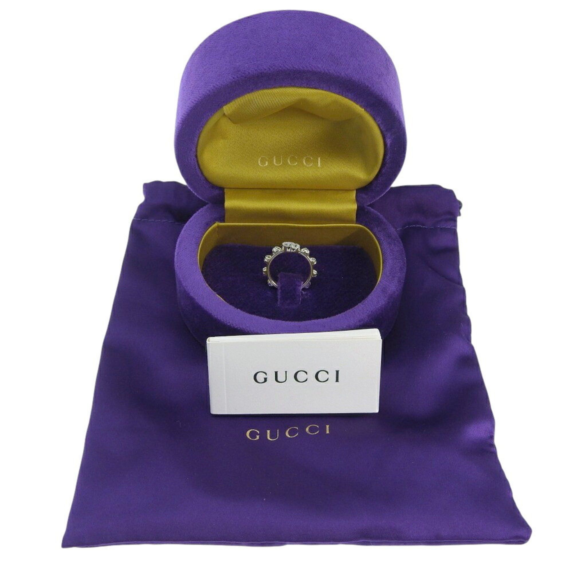 Gucci Like new Gucci 5.0g GG Interlocking G Ring in 18K White Gold with Full Diamonds, size 9 Size ONE SIZE - 5 Thumbnail