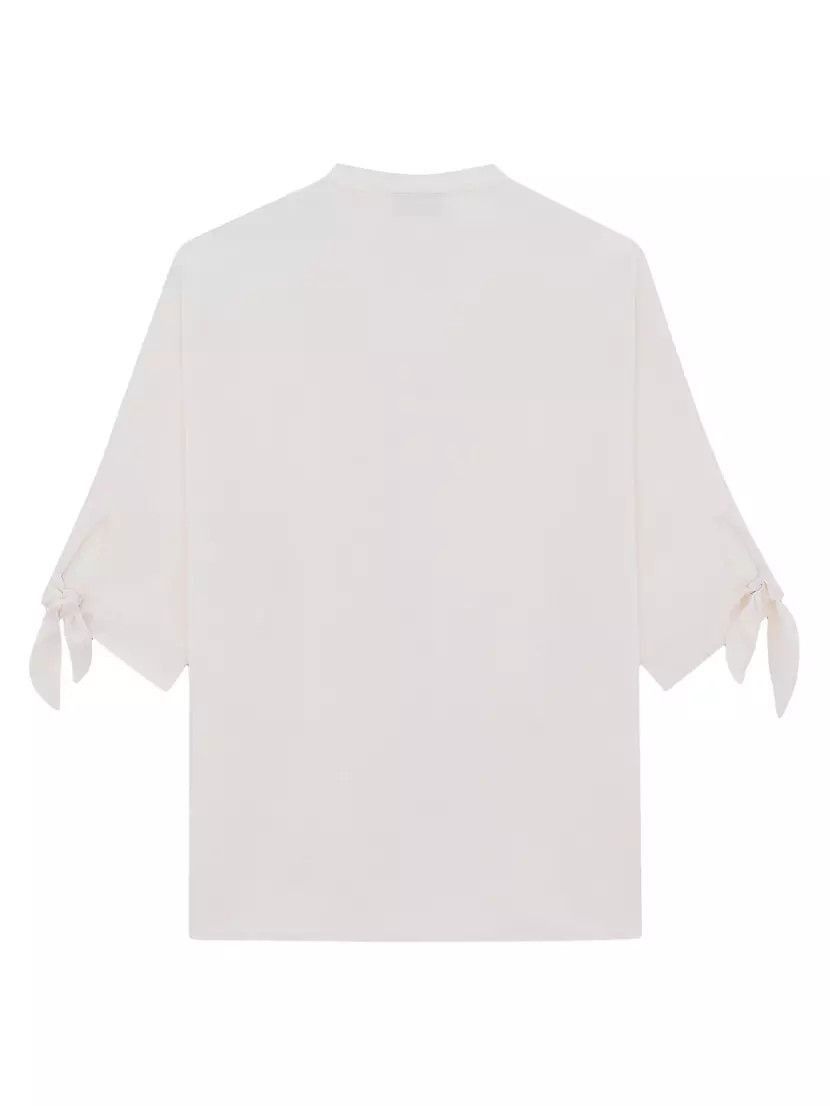 tunic shirt in crepe satin