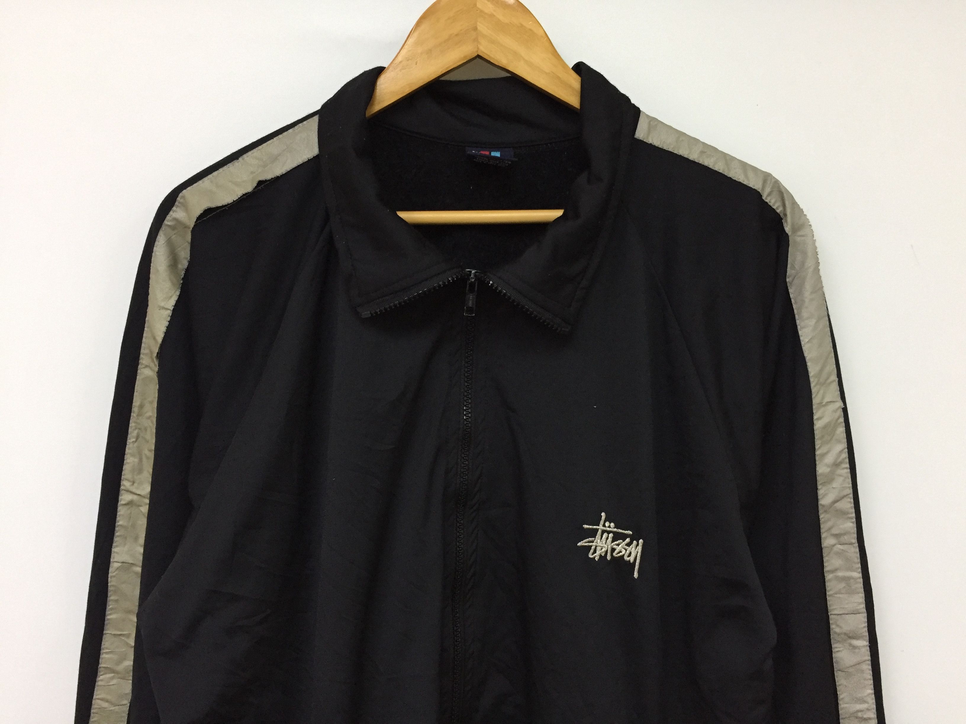 Stussy × Vintage 90's STUSSY side Strips Zipper jacket Size US L / EU 52-54 / 3 - 3 Thumbnail