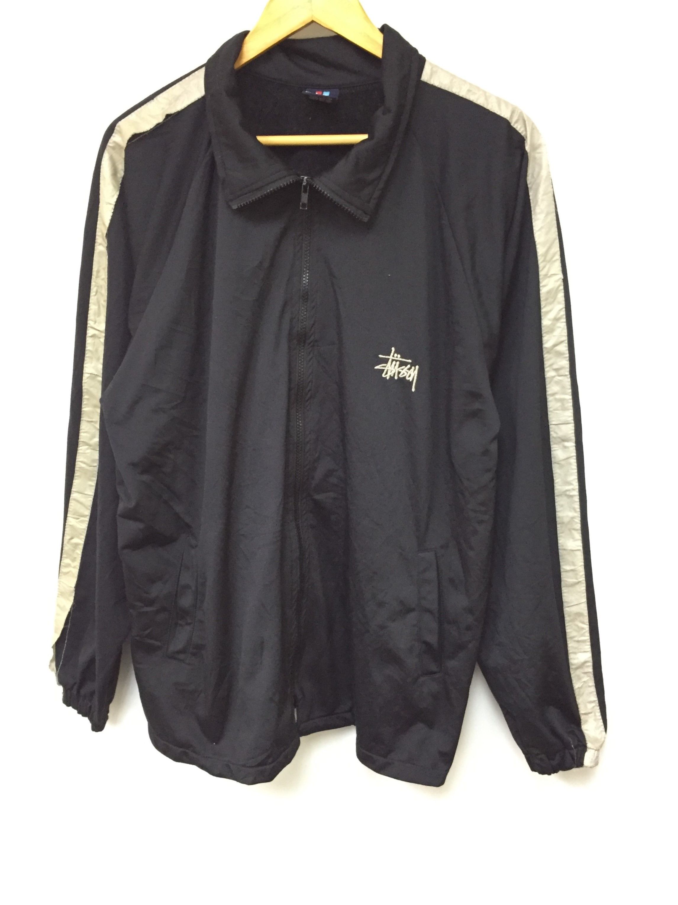 Stussy × Vintage 90's STUSSY side Strips Zipper jacket Size US L / EU 52-54 / 3 - 1 Thumbnail