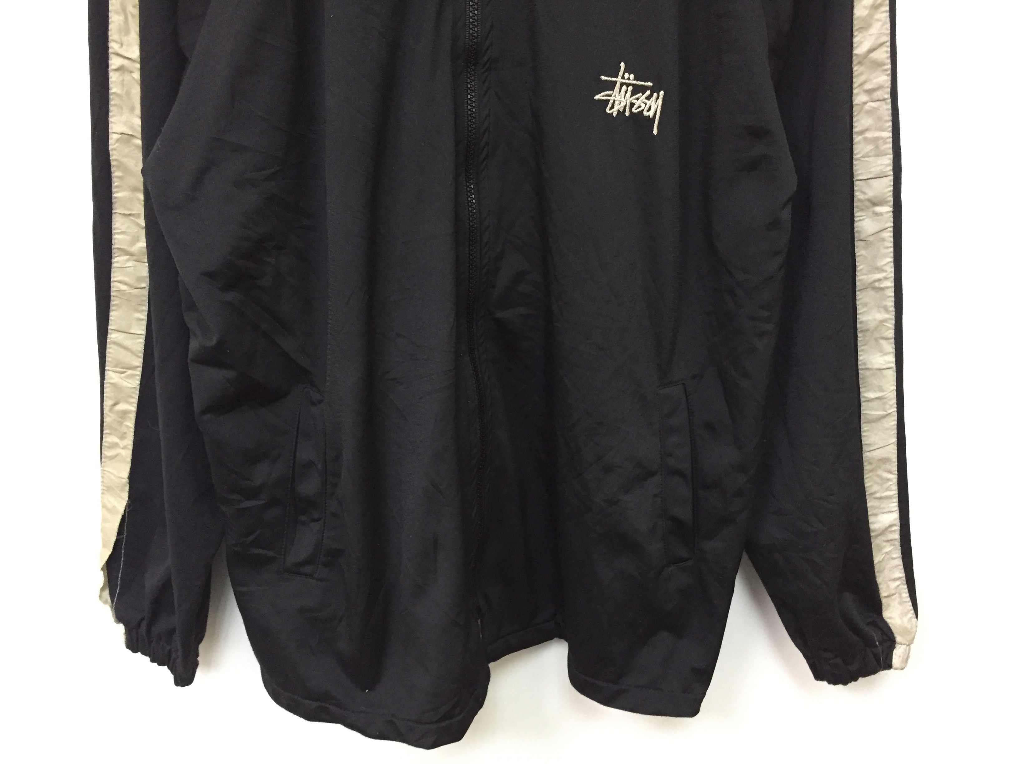 Stussy × Vintage 90's STUSSY side Strips Zipper jacket Size US L / EU 52-54 / 3 - 4 Thumbnail