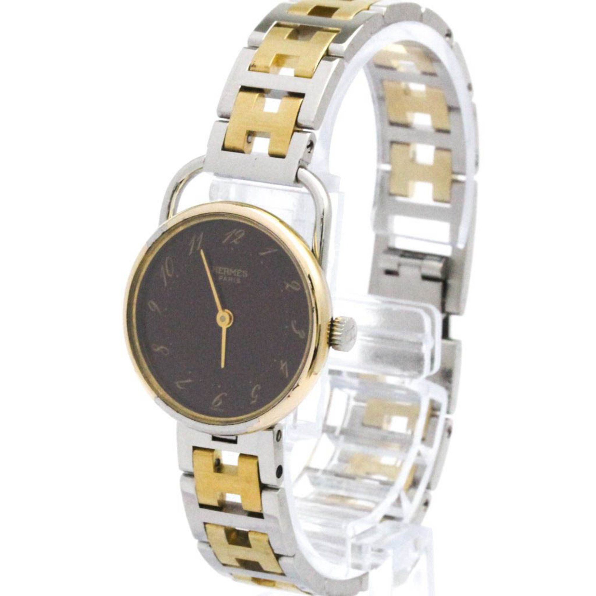 Hermes HERMES Arceau Quartz Gold Plated Steel Quartz Ladies Watch Polished Size ONE SIZE - 2 Thumbnail