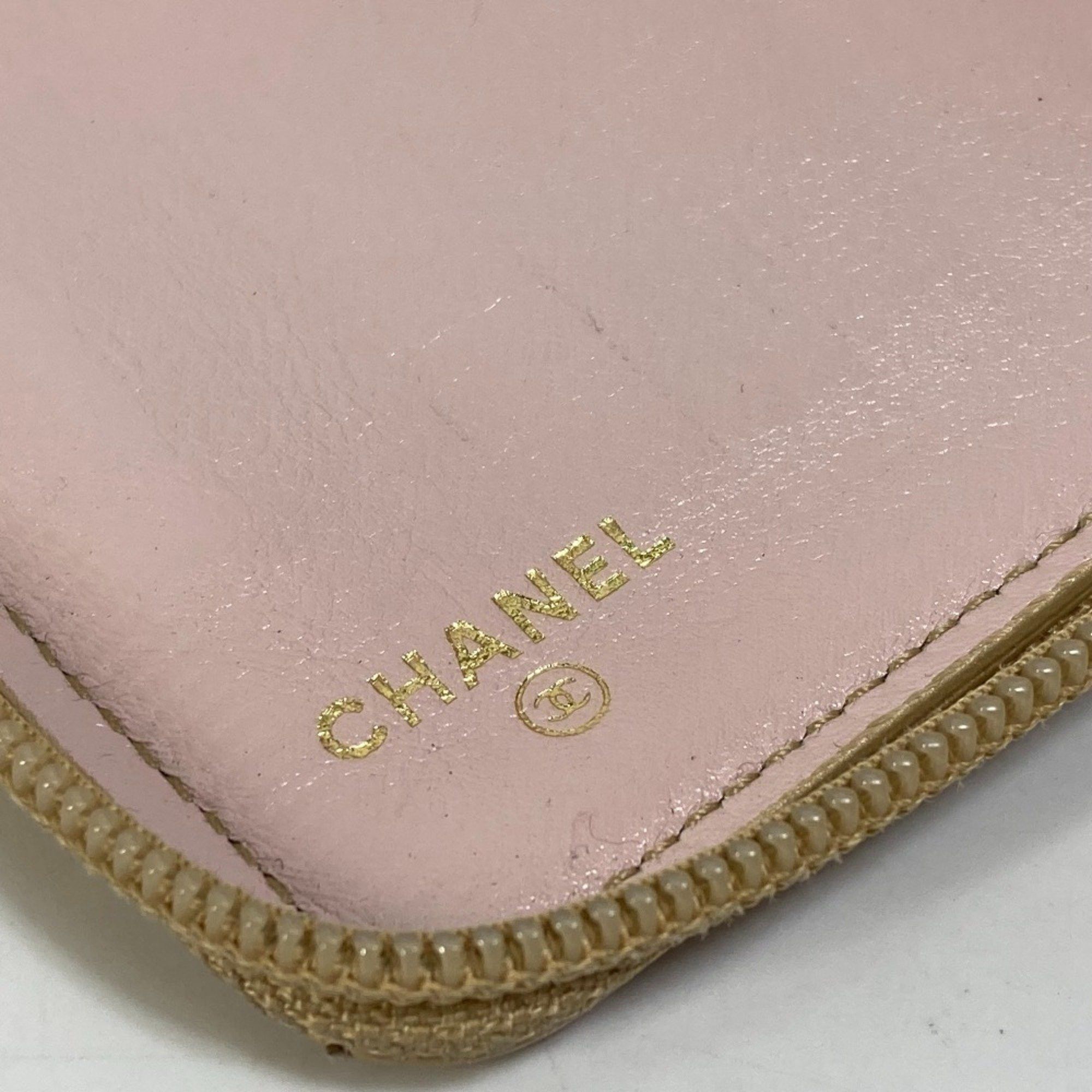 Chanel CHANEL Coco Mark CC Matelasse Quilted Round Zip Long Wallet in Calfskin, Gold Size ONE SIZE - 11 Thumbnail