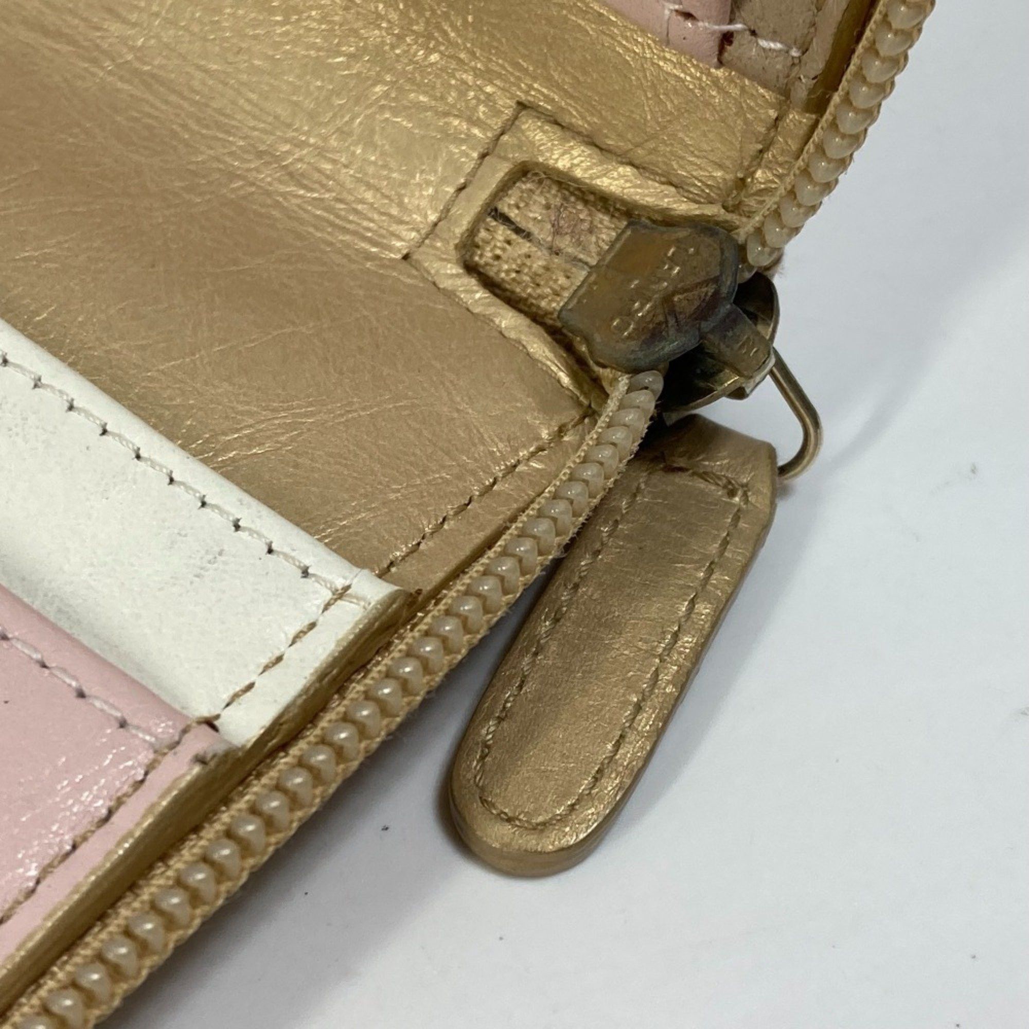 Chanel CHANEL Coco Mark CC Matelasse Quilted Round Zip Long Wallet in Calfskin, Gold Size ONE SIZE - 12 Thumbnail