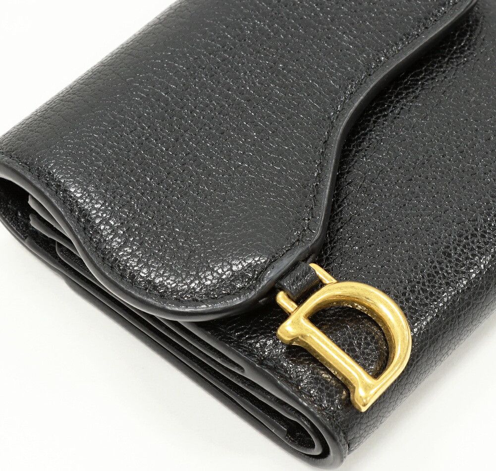 Dior Dior Dior Saddle Lotus Wallet Goatskin Wallet Leather Short Wallet S5652CCEH M900 DUTY FREE for USA Size ONE SIZE - 6 Thumbnail