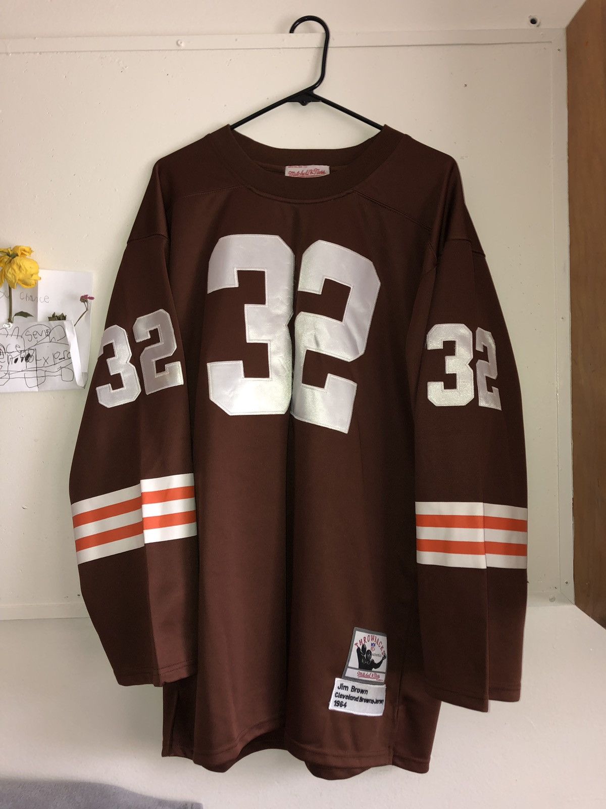 Mitchell & Ness, Shirts, Mitchell Ness Vintage Jim Brown Cleveland Browns  Throwback Jersey Size 54 2xl