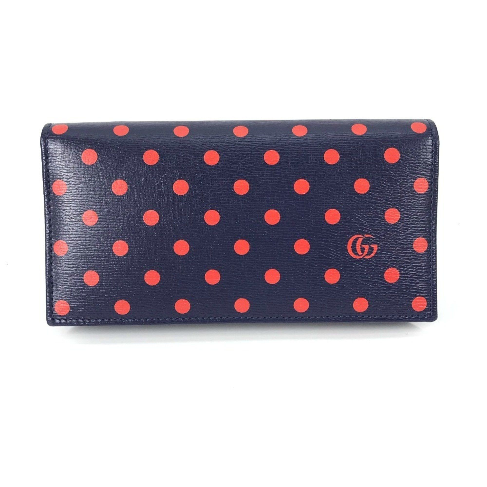 Gucci GUCCI Horsebit 1955 Dot Chain Wallet (621892) - Women's Leather Shoulder Bag in Navy and Red Like New Size ONE SIZE - 2 Thumbnail