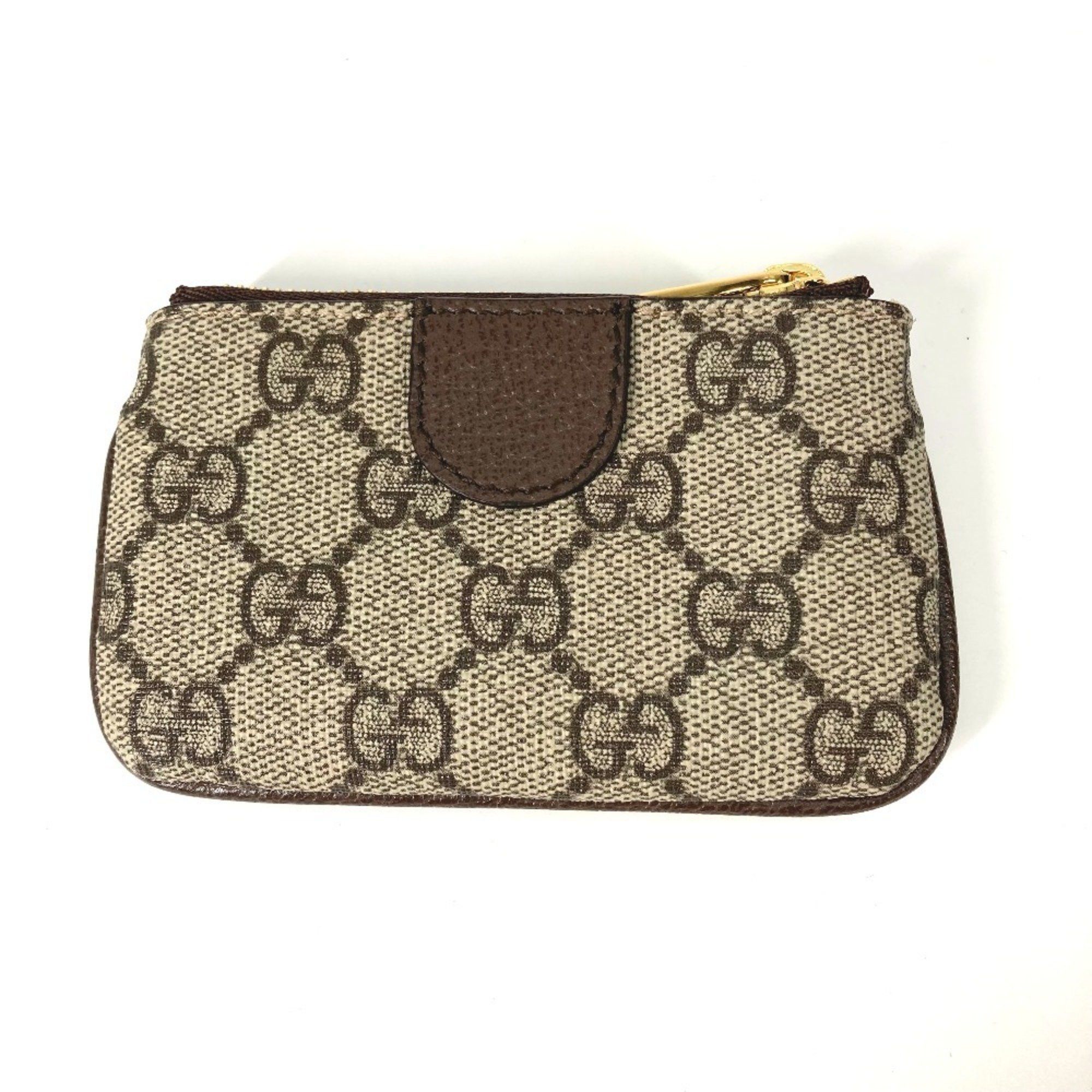 Gucci GUCCI 671722 GG Supreme Ophidia Coin Purse with Key Hook, Canvas, Beige, Women's Size ONE SIZE - 2 Thumbnail