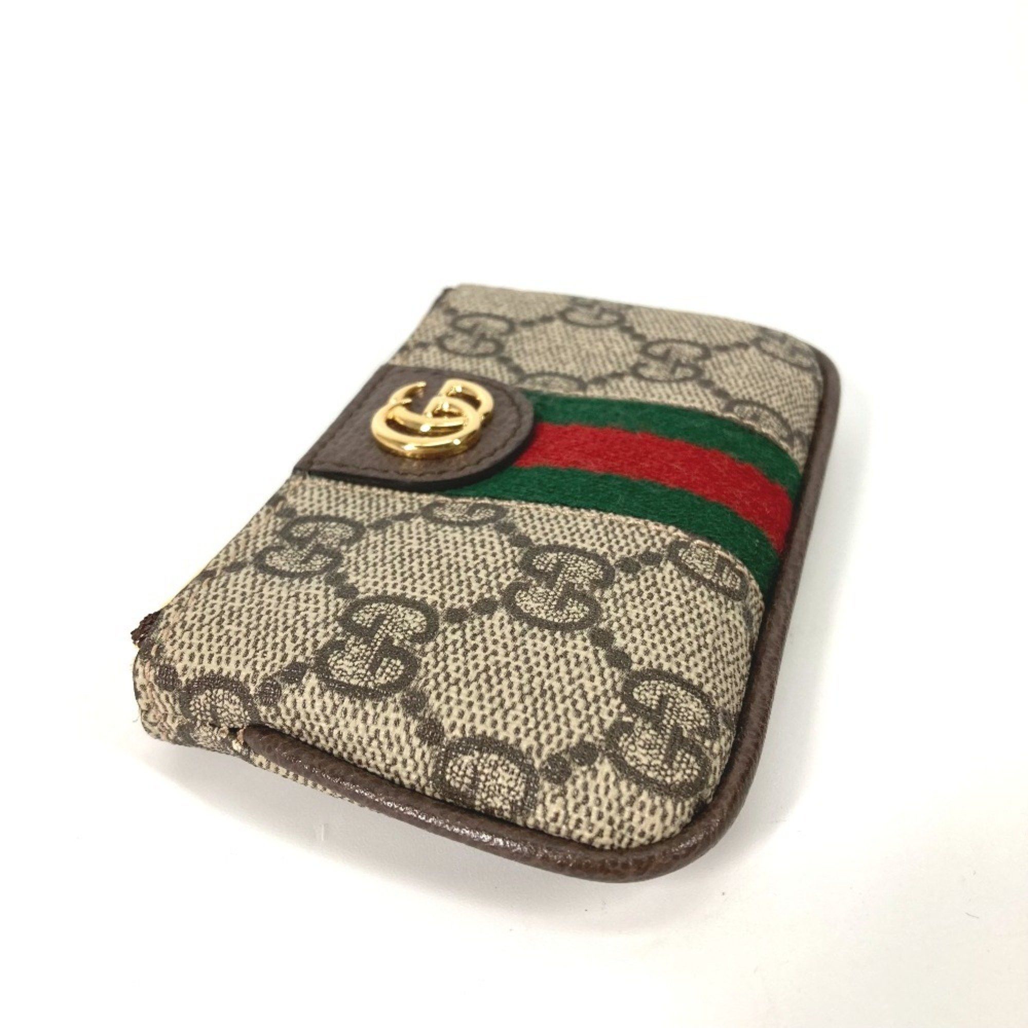 Gucci GUCCI 671722 GG Supreme Ophidia Coin Purse with Key Hook, Canvas, Beige, Women's Size ONE SIZE - 5 Thumbnail