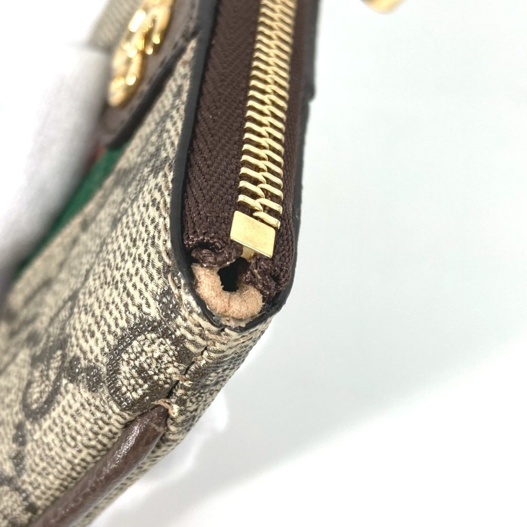 Gucci GUCCI 671722 GG Supreme Ophidia Coin Purse with Key Hook, Canvas, Beige, Women's Size ONE SIZE - 7 Thumbnail