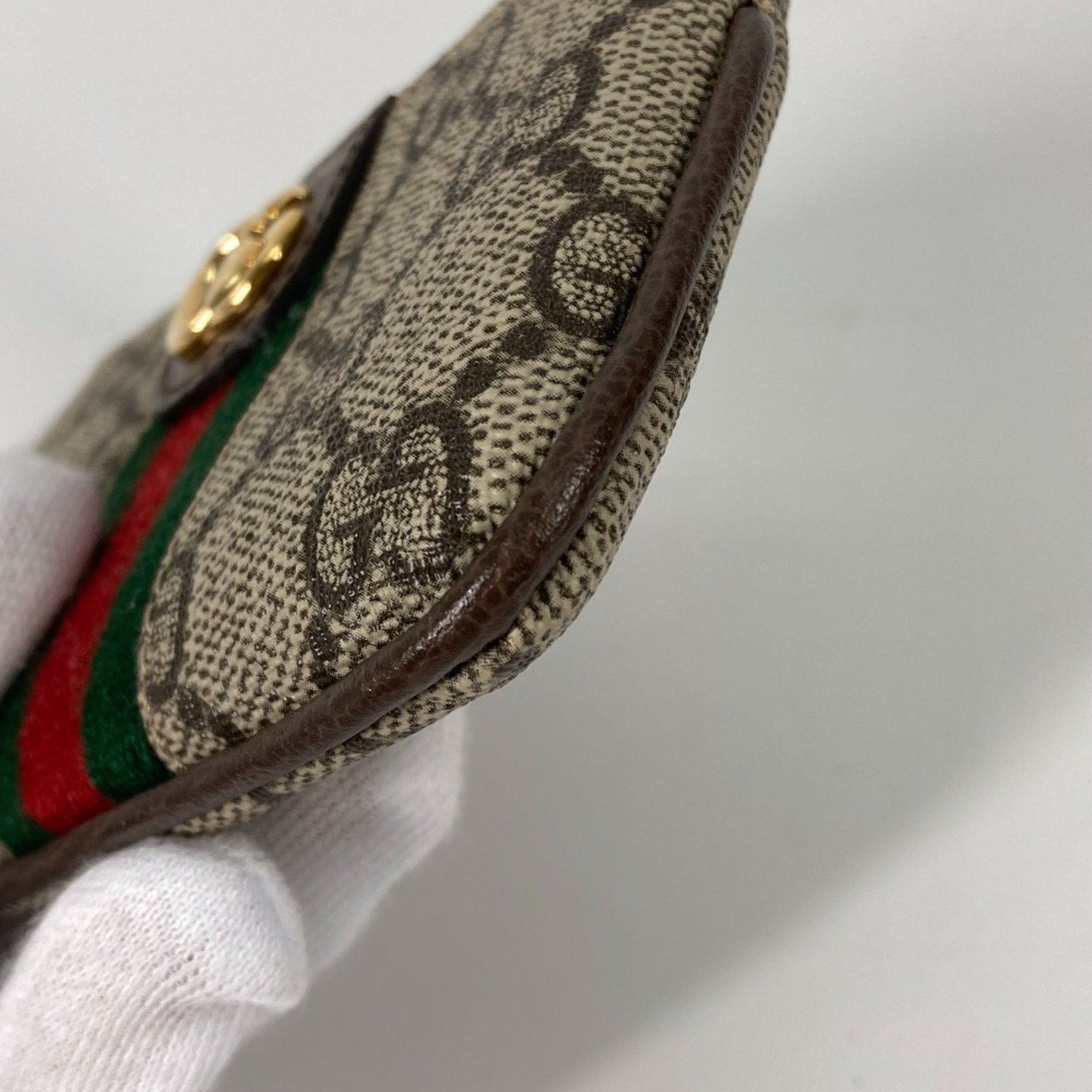 Gucci GUCCI 671722 GG Supreme Ophidia Coin Purse with Key Hook, Canvas, Beige, Women's Size ONE SIZE - 10 Thumbnail
