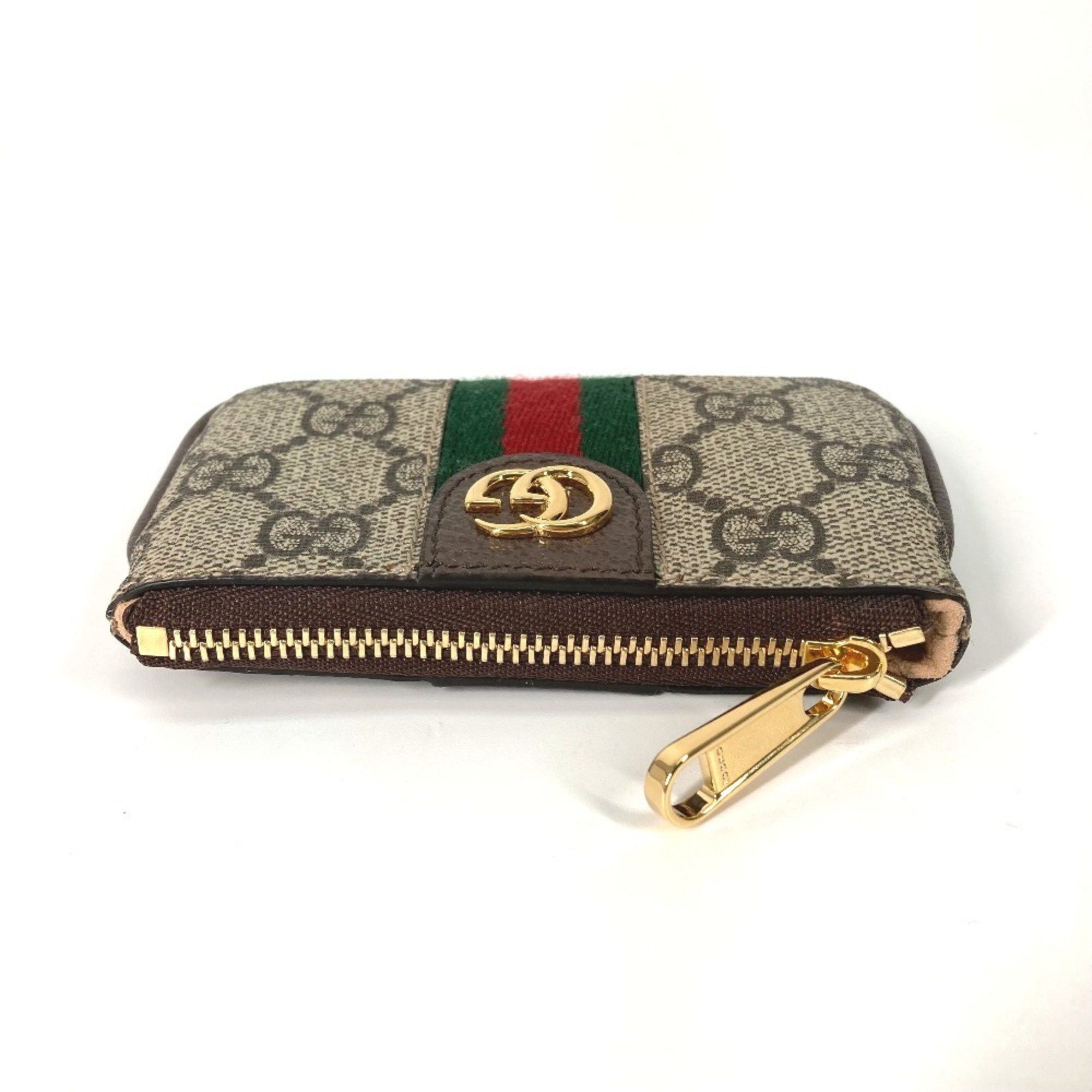 Gucci GUCCI 671722 GG Supreme Ophidia Coin Purse with Key Hook, Canvas, Beige, Women's Size ONE SIZE - 4 Thumbnail
