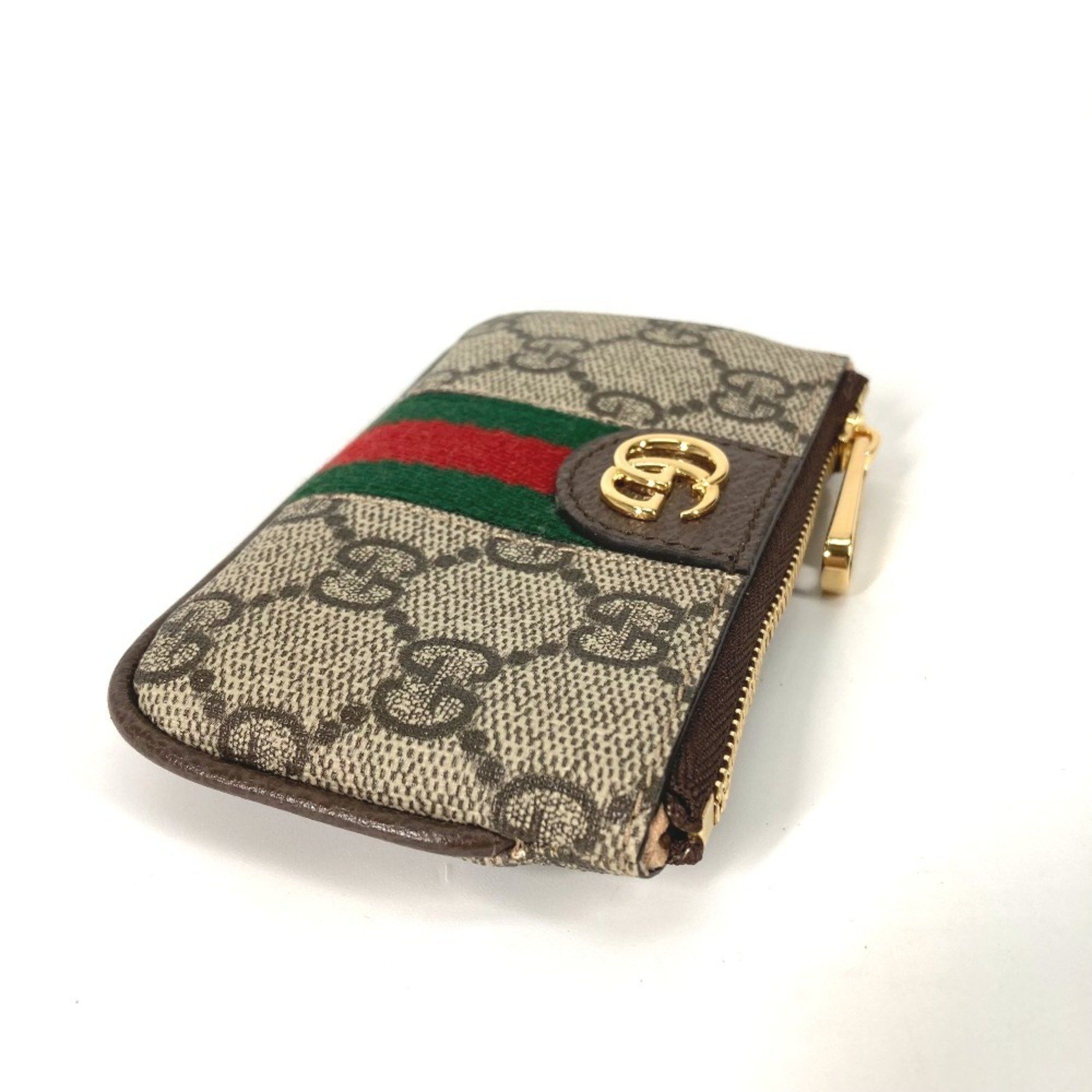 Gucci GUCCI 671722 GG Supreme Ophidia Coin Purse with Key Hook, Canvas, Beige, Women's Size ONE SIZE - 6 Thumbnail