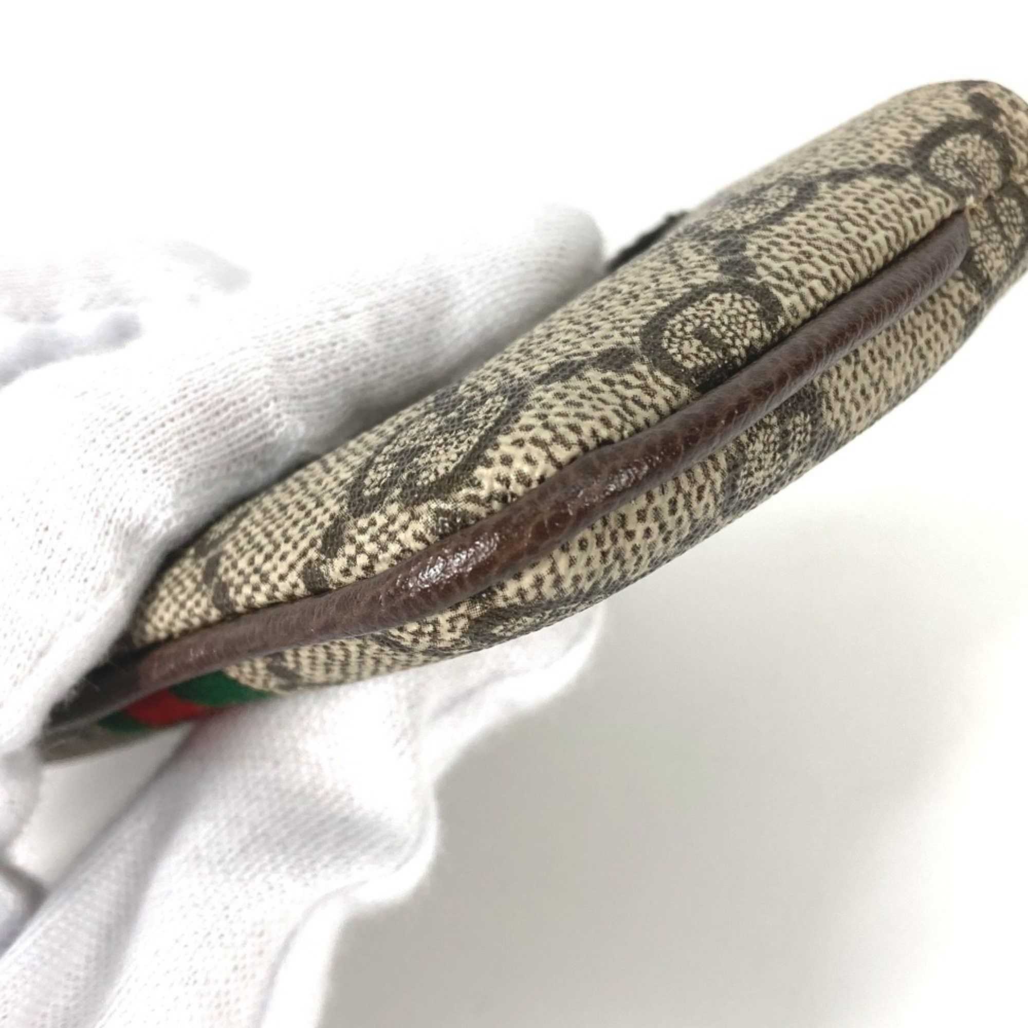 Gucci GUCCI 671722 GG Supreme Ophidia Coin Purse with Key Hook, Canvas, Beige, Women's Size ONE SIZE - 9 Thumbnail