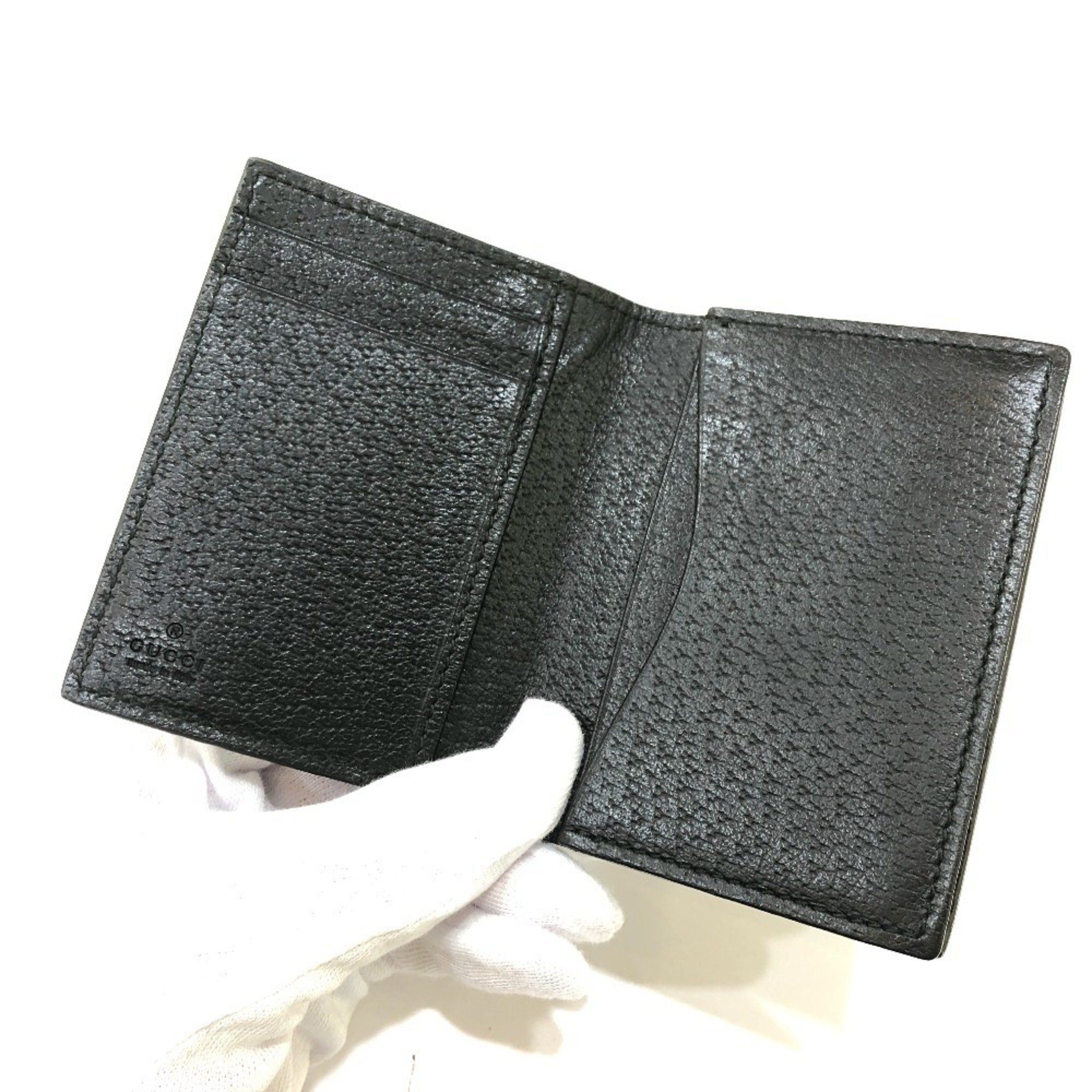 Gucci GUCCI 428737 GG Marmont IC Case, Business Card Leather, Women's, Black Size ONE SIZE - 8 Thumbnail