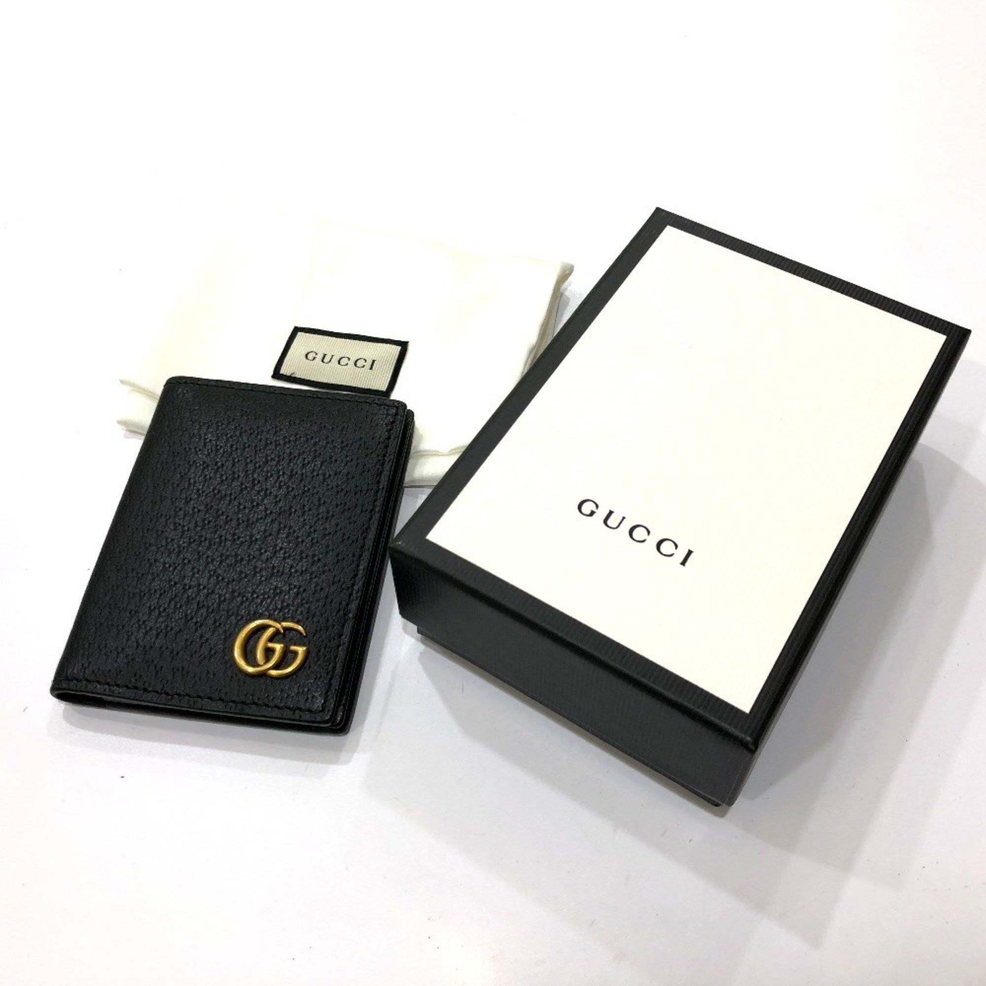 Gucci GUCCI 428737 GG Marmont IC Case, Business Card Leather, Women's, Black Size ONE SIZE - 11 Thumbnail
