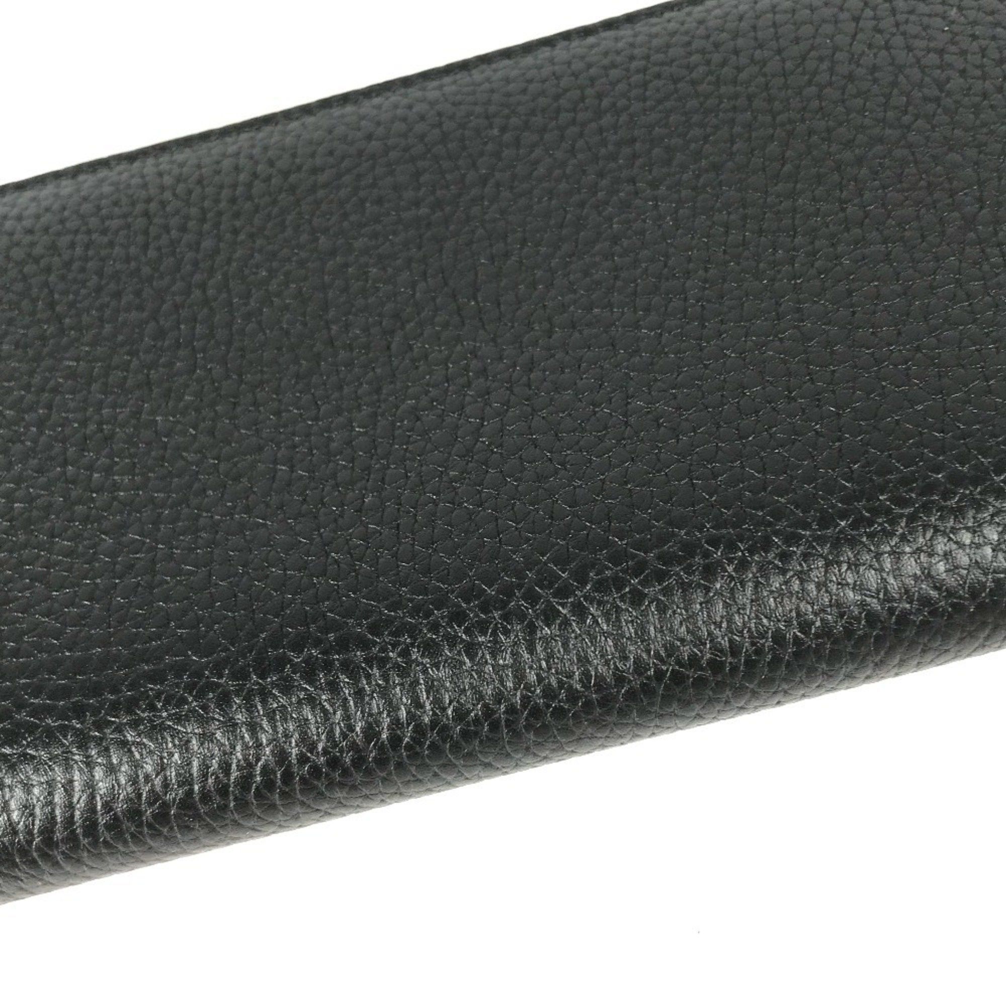 Gucci GUCCI 739499 GG Marmont Bamboo Round Zip Long Wallet in Leather, Navy Size ONE SIZE - 8 Thumbnail