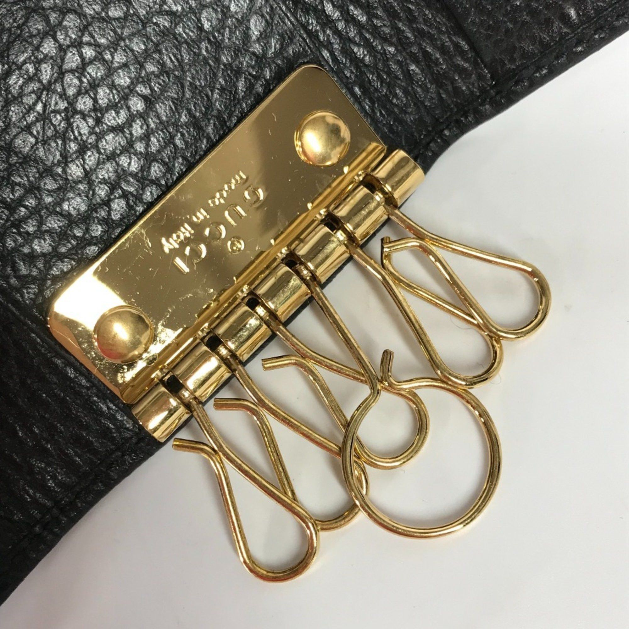 Gucci GUCCI GG Marmont 6-ring key case, black leather, for women, 456118 Size ONE SIZE - 6 Thumbnail