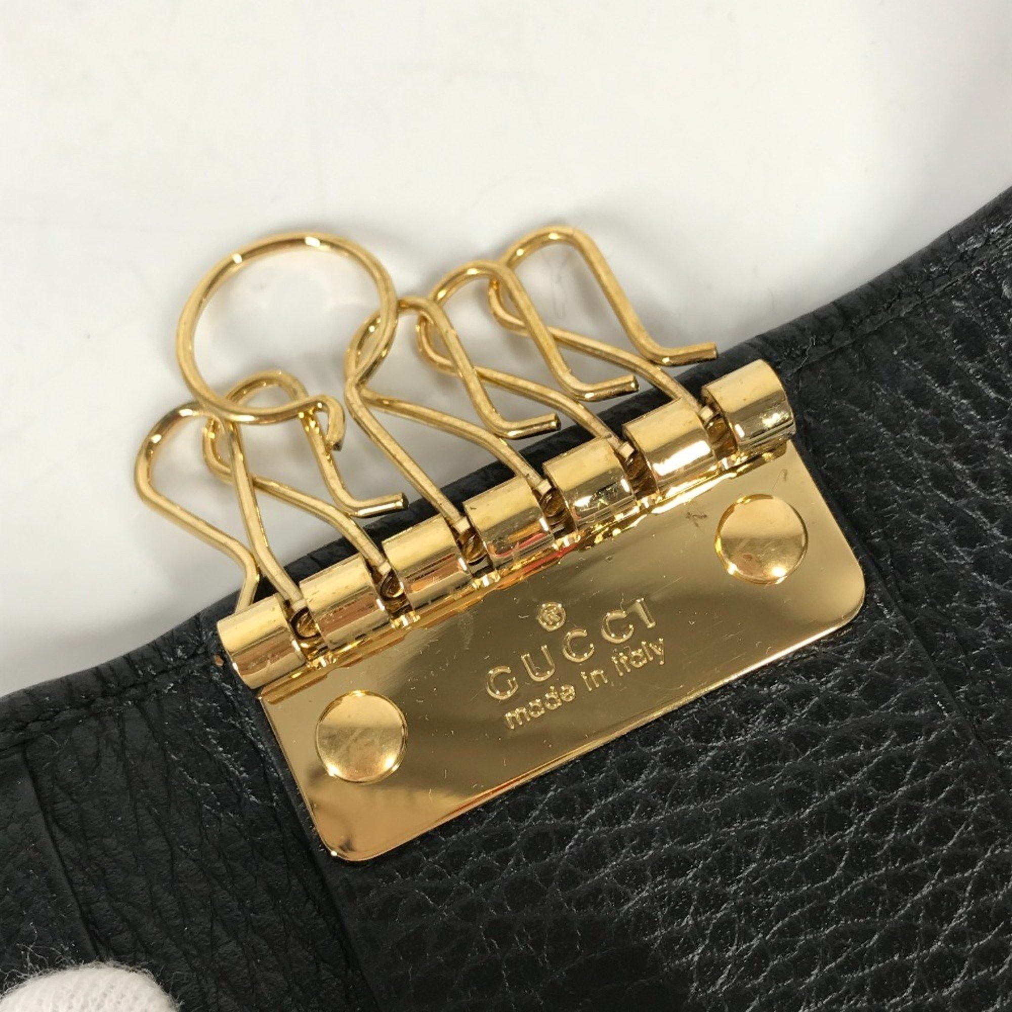 Gucci GUCCI GG Marmont 6-ring key case, black leather, for women, 456118 Size ONE SIZE - 8 Thumbnail