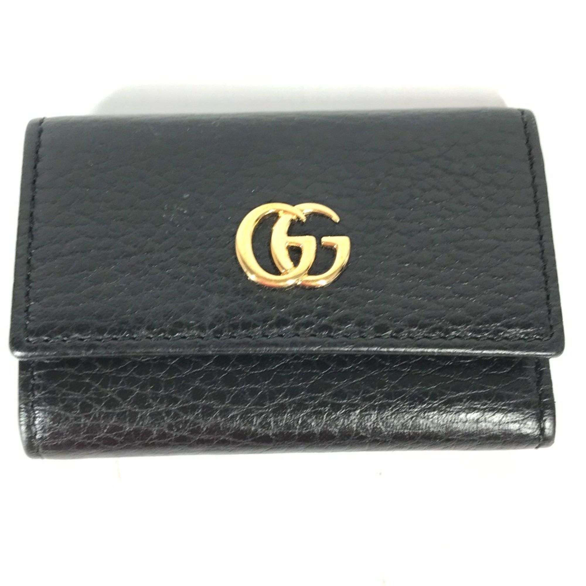 Gucci GUCCI GG Marmont 6-ring key case, black leather, for women, 456118 Size ONE SIZE - 2 Thumbnail