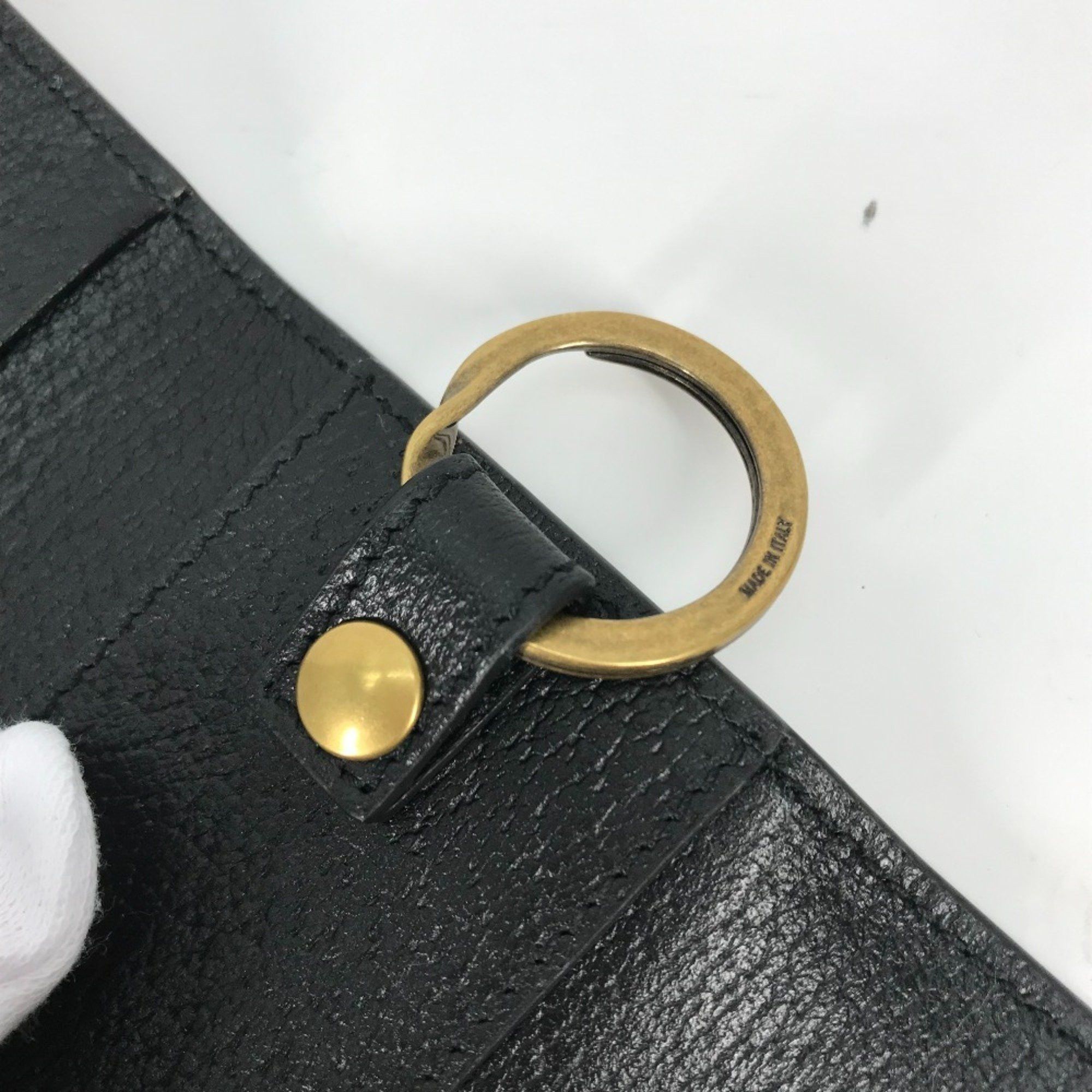 Gucci GUCCI 435305 GG Marmont 6-Key Leather Key Case with Ring, Black, Women's Size ONE SIZE - 9 Thumbnail