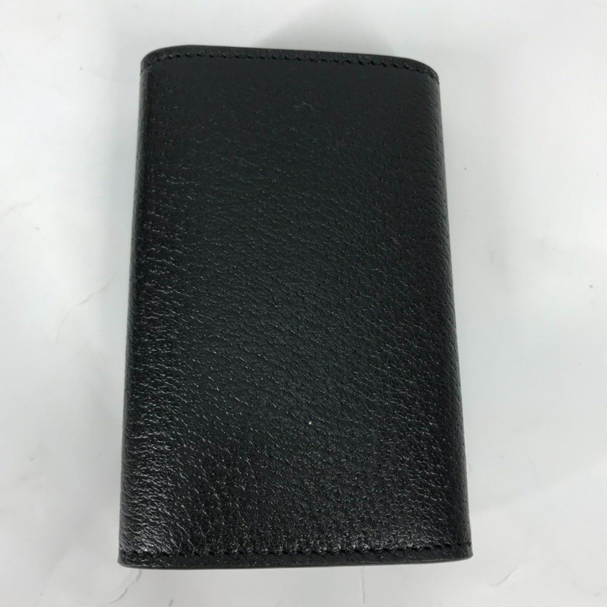 Gucci GUCCI 435305 GG Marmont 6-Key Leather Key Case with Ring, Black, Women's Size ONE SIZE - 6 Thumbnail
