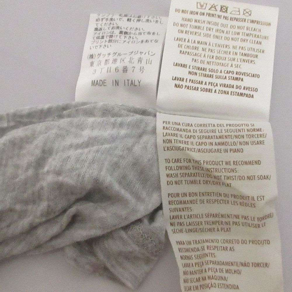 Gucci Gucci Gucci Script Logo T-shirt Cotton T-Shirts DUTY FREE for USA Size ONE SIZE - 6 Thumbnail