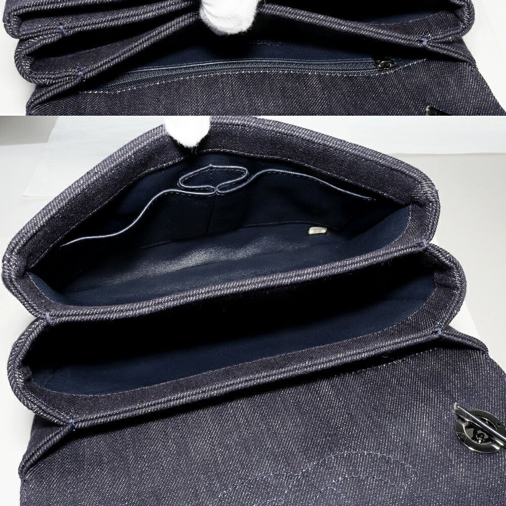 Chanel Chanel Chanel Denim Canvas Matelassé 2way Bag Denim Shoulder Bag DUTY FREE for USA Size ONE SIZE - 5 Thumbnail