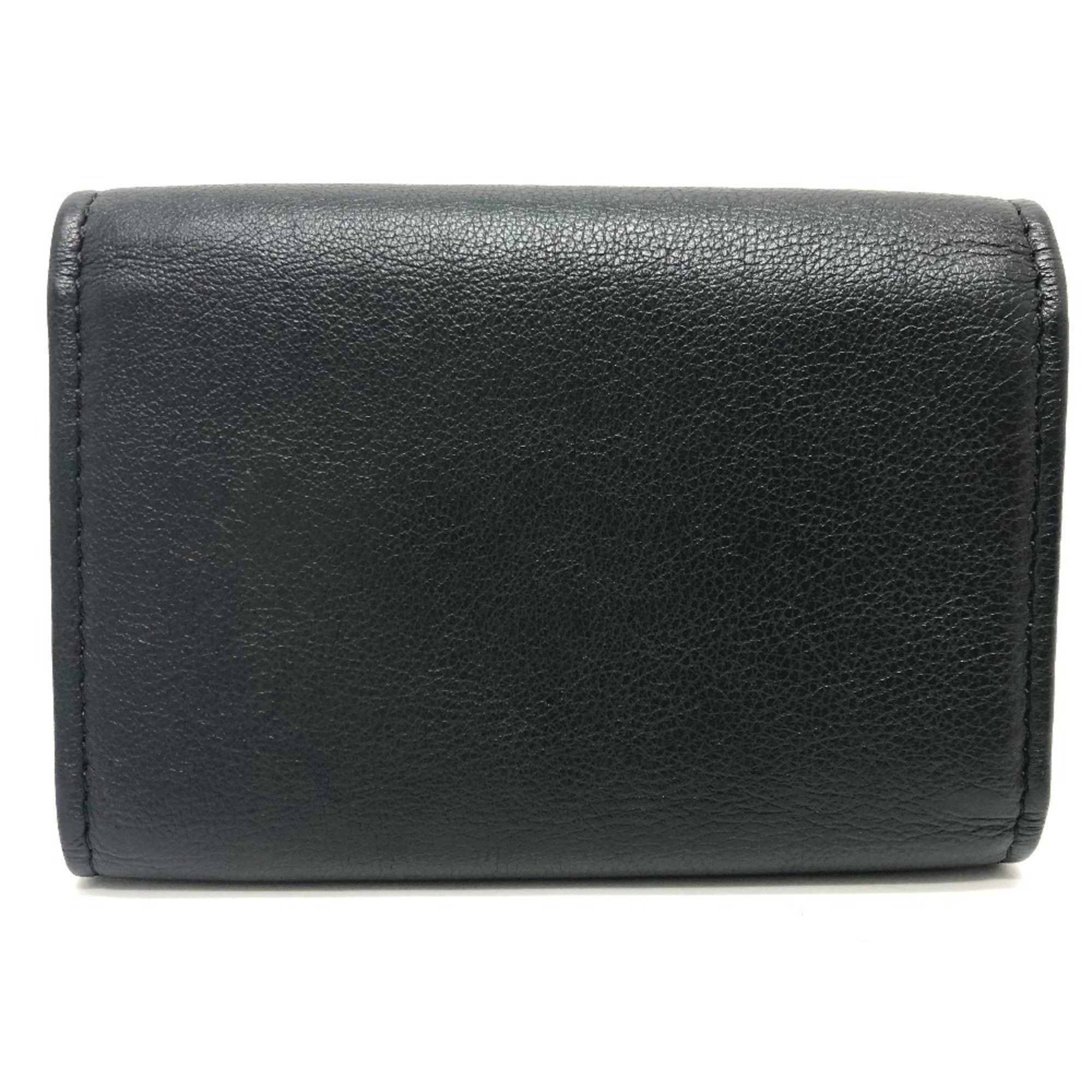 Chanel CHANEL Coco Mark 4-ring key case, leather, women's, black Size ONE SIZE - 2 Thumbnail